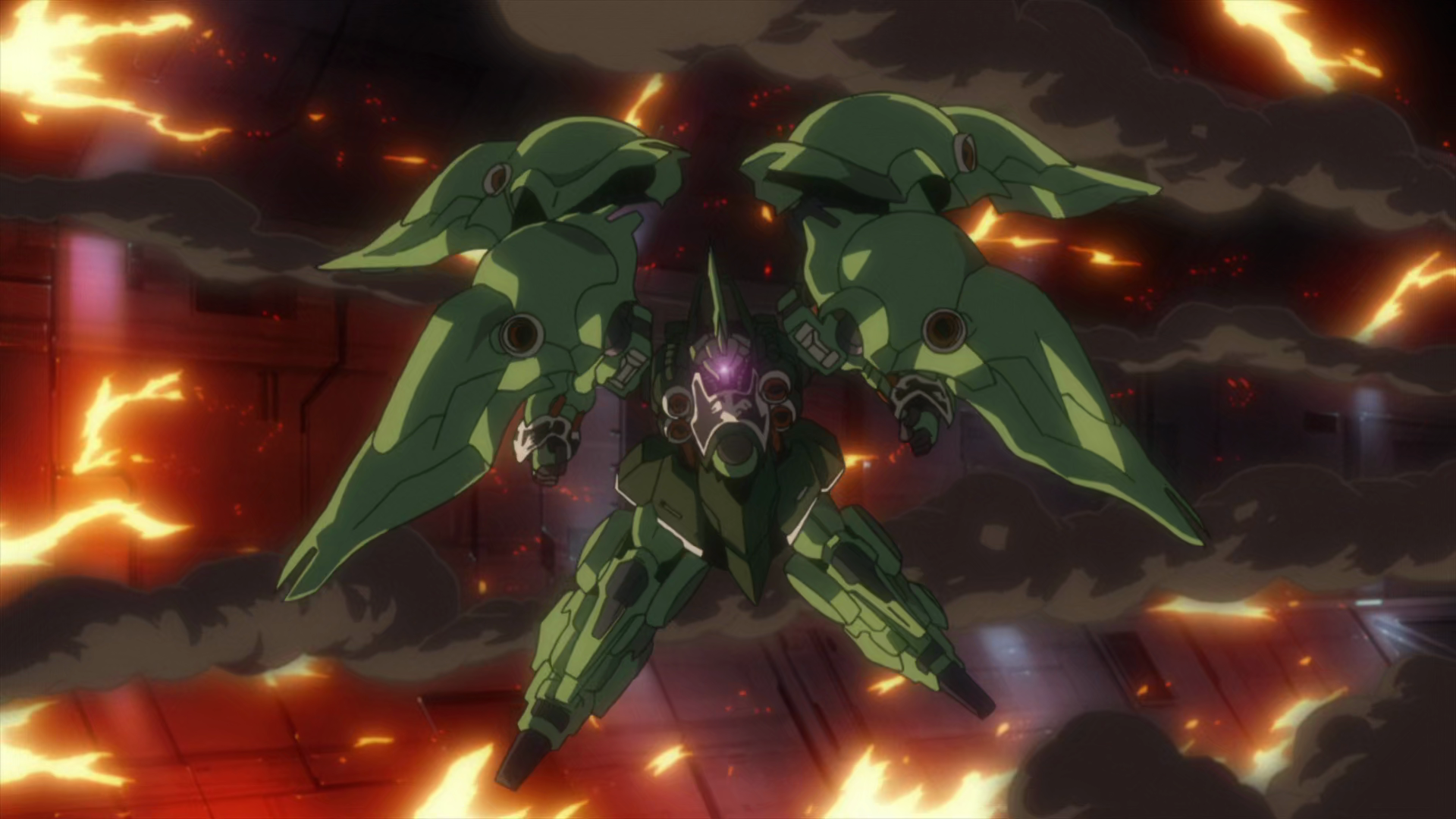 Kshatriya Gundam Mobile Suit Gundam Unicorn Fighting Space War Anime Anime Screenshot Mechs 1920x1080