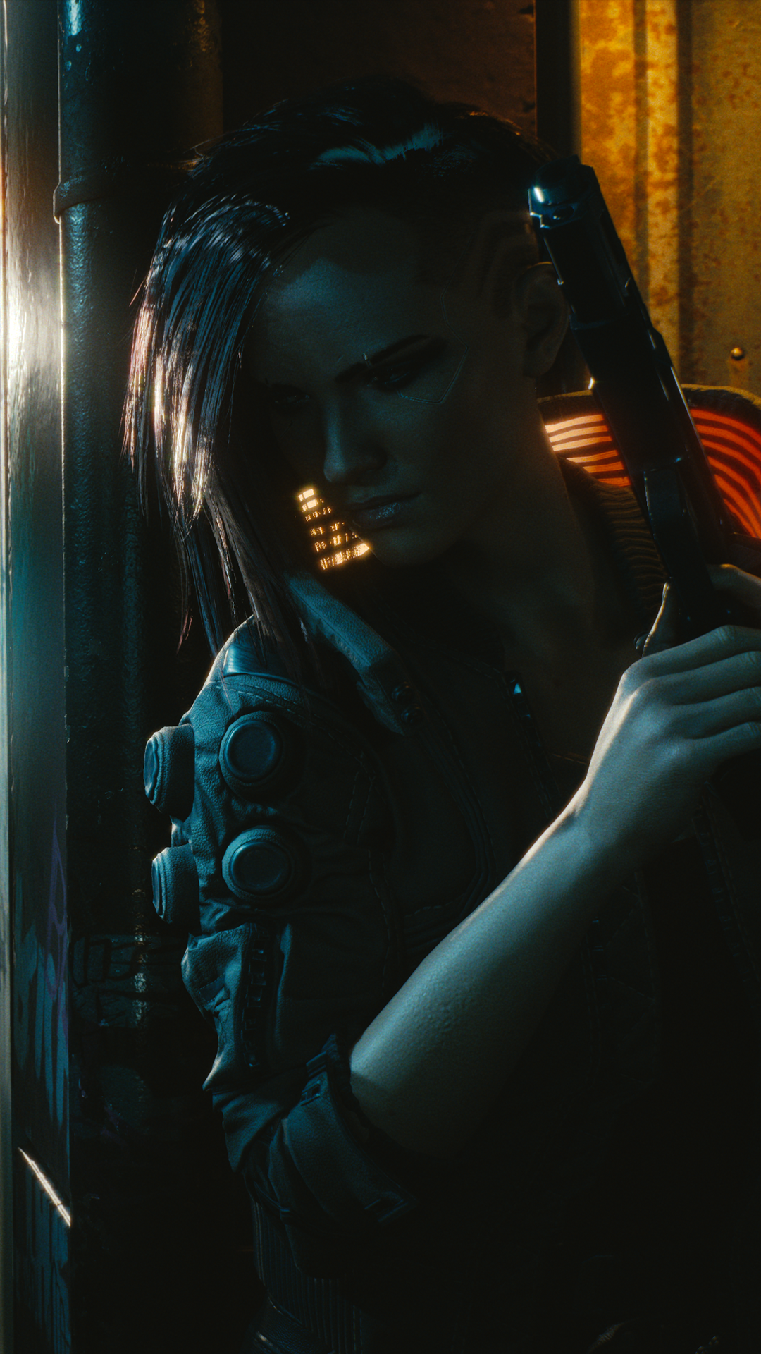 Cyberpunk 2077 Video Games Video Game Girls Girl With Weapon PC Gaming 3D CGi 1080x1920