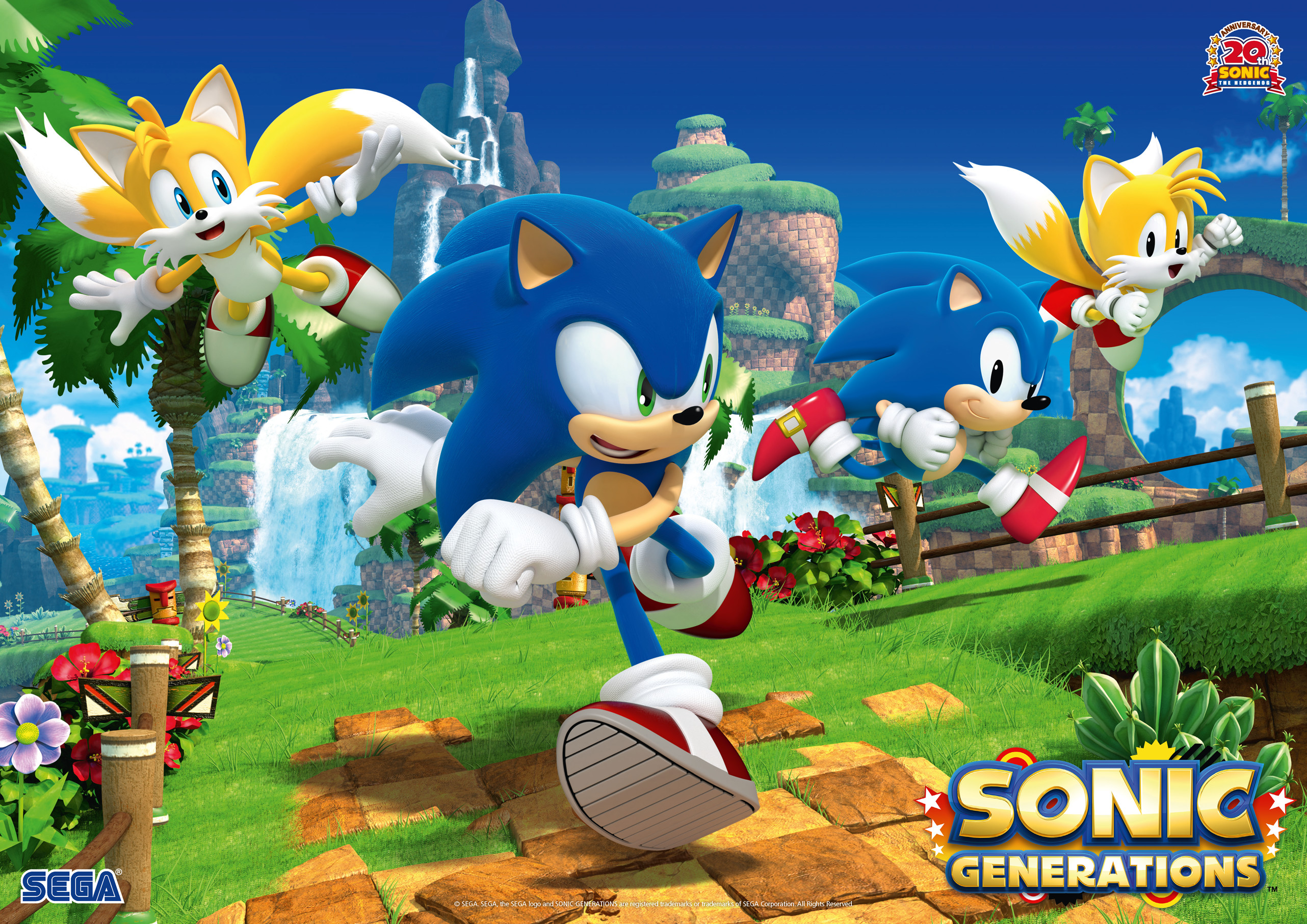 Sonic Sonic The Hedgehog Sonic Generations Tails Character Sega Video Game Art PC Gaming Video Game  2564x1813