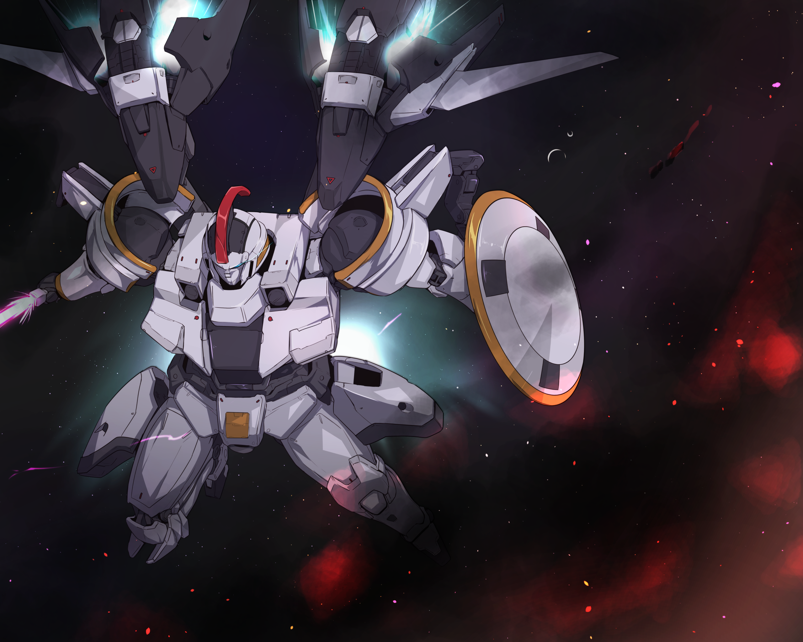 Tallgeese Anime Mechs Mobile Suit Gundam Wing Super Robot Taisen Mobile Suit Artwork Digital Art Fan 2560x2048