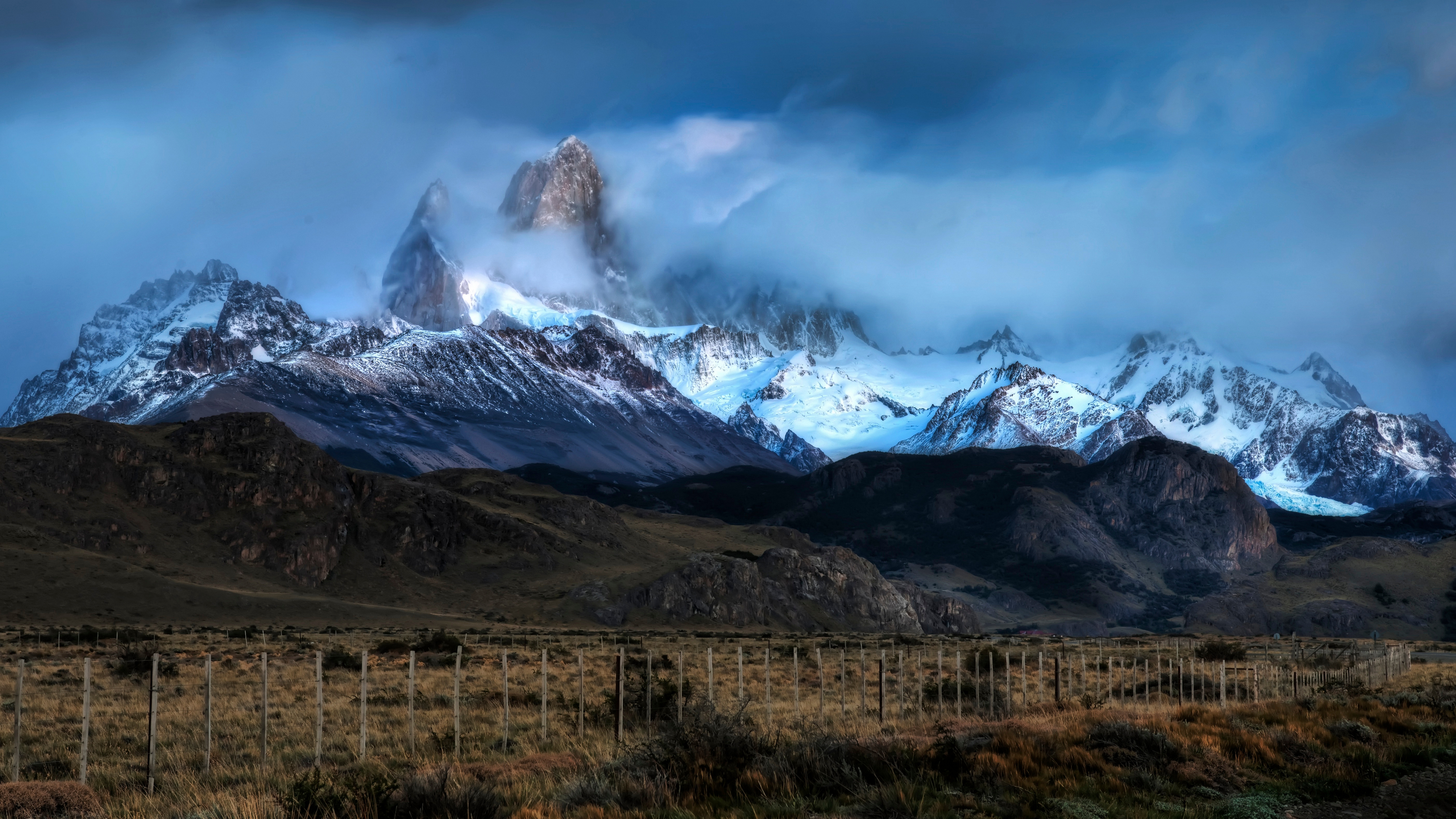 Trey Ratcliff Photography Landscape Argentina Mountain Chain Mountain Top Snow Clouds Hills Rocks Fi 3840x2160