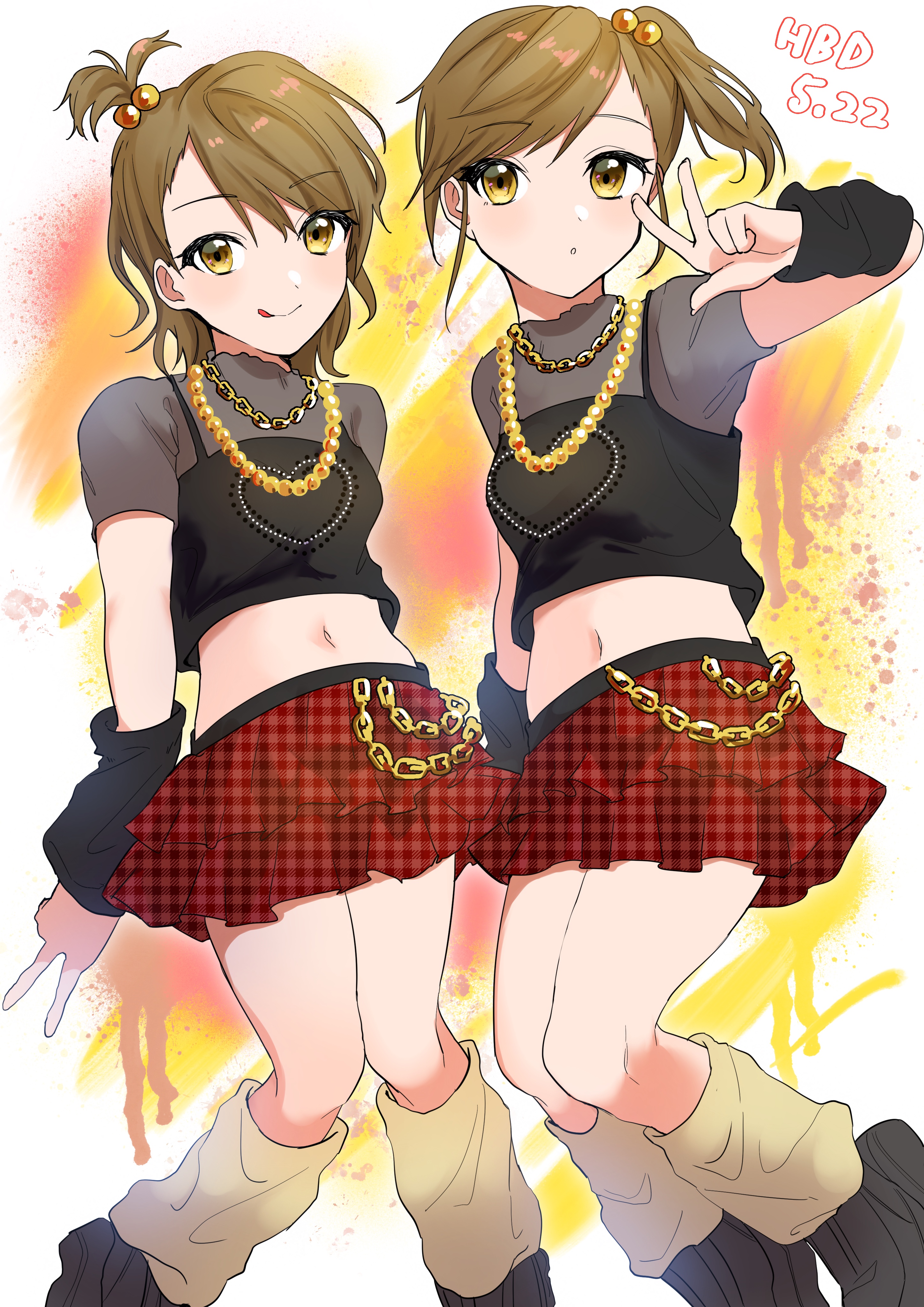 Anime Anime Girls THE IDOLM STER Futami Ami Futami Mami Long Sleeves Brunette Twins Two Women Artwor 2894x4093