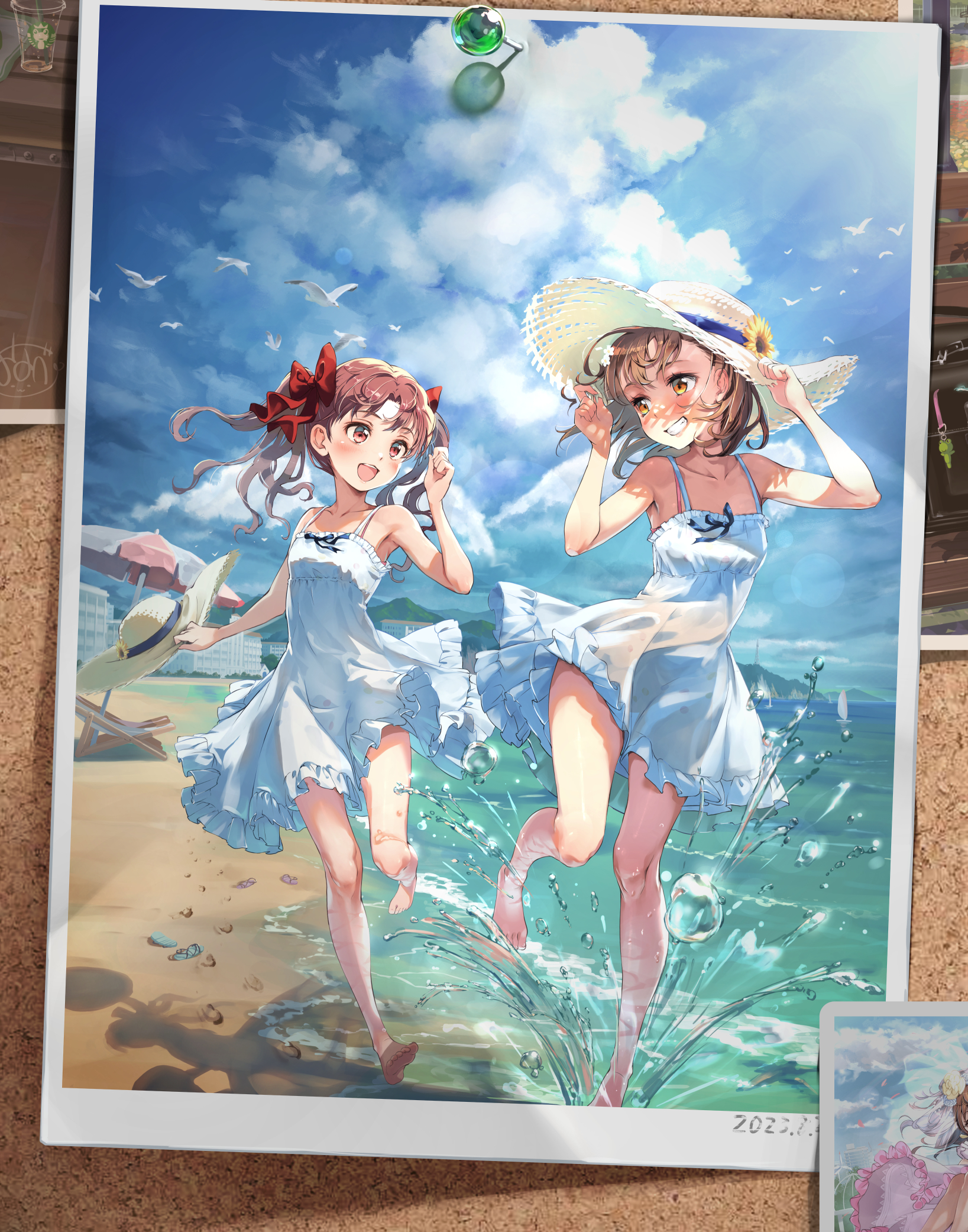 To Aru Majutsu No Index To Aru Kagaku No Railgun Anime Girls White Dress Anime Sky Sun Hats Picture  1637x2083