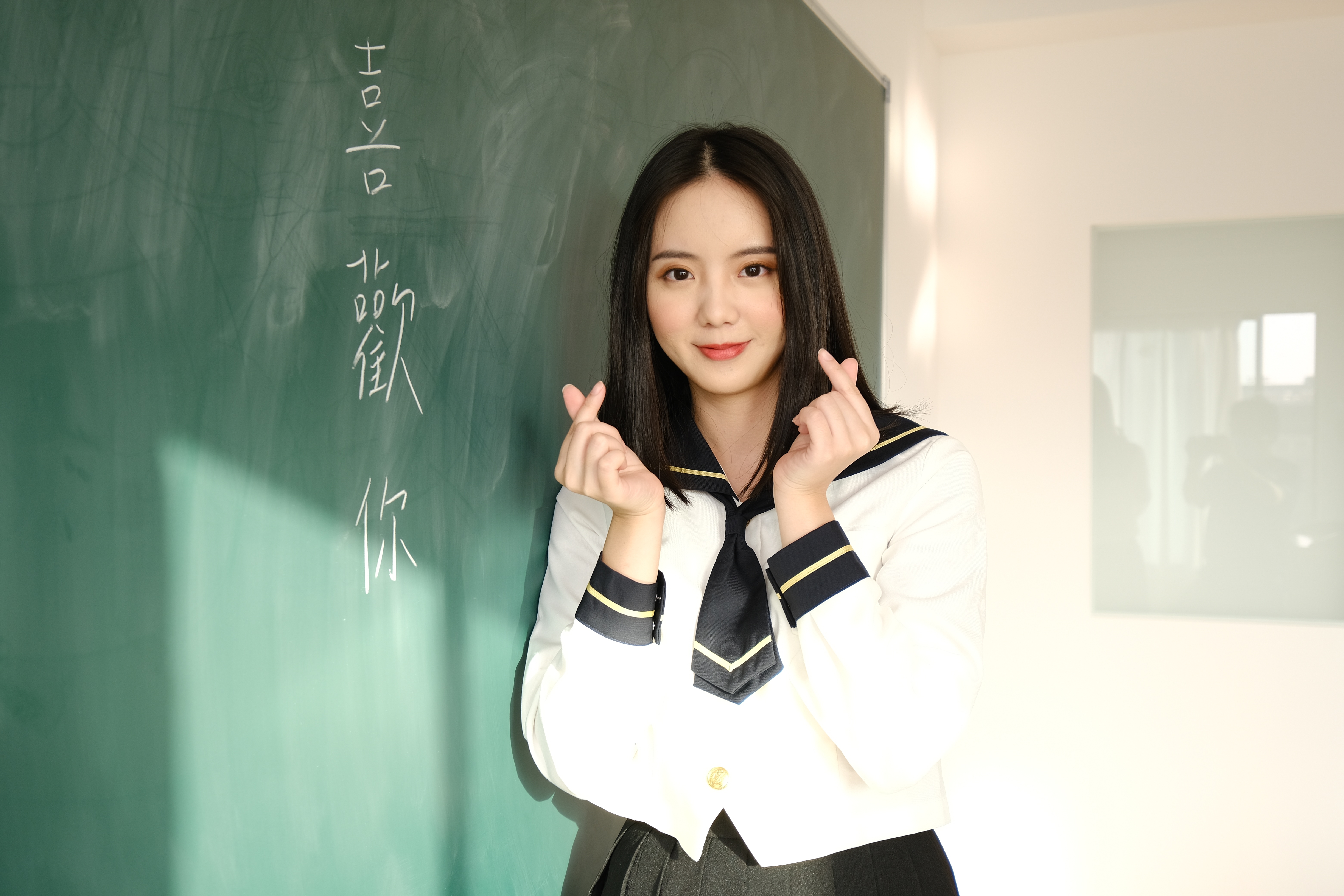 Classroom Chalkboard Asian School Uniform Japanese 6240x4160