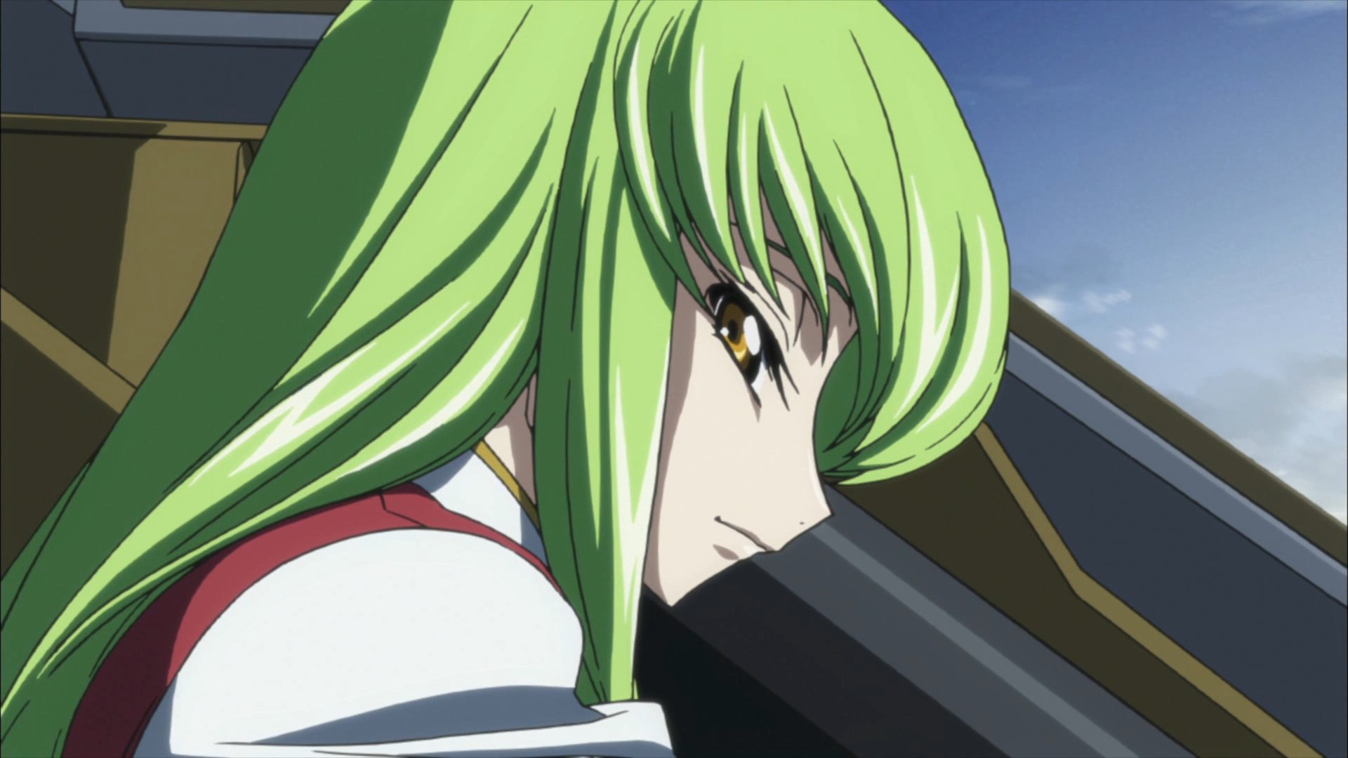Anime Anime Girls Code Geass C C Code Geass Long Hair Green Hair Anime Screenshot Artwork Digital Ar 1920x1080