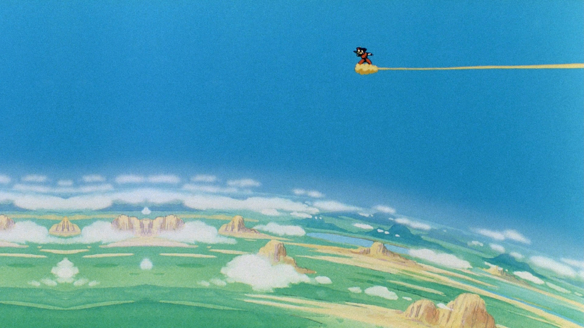 Dragon Ball Z Son Goku Son Gohan Clouds Anime Screen Shot 1920x1080
