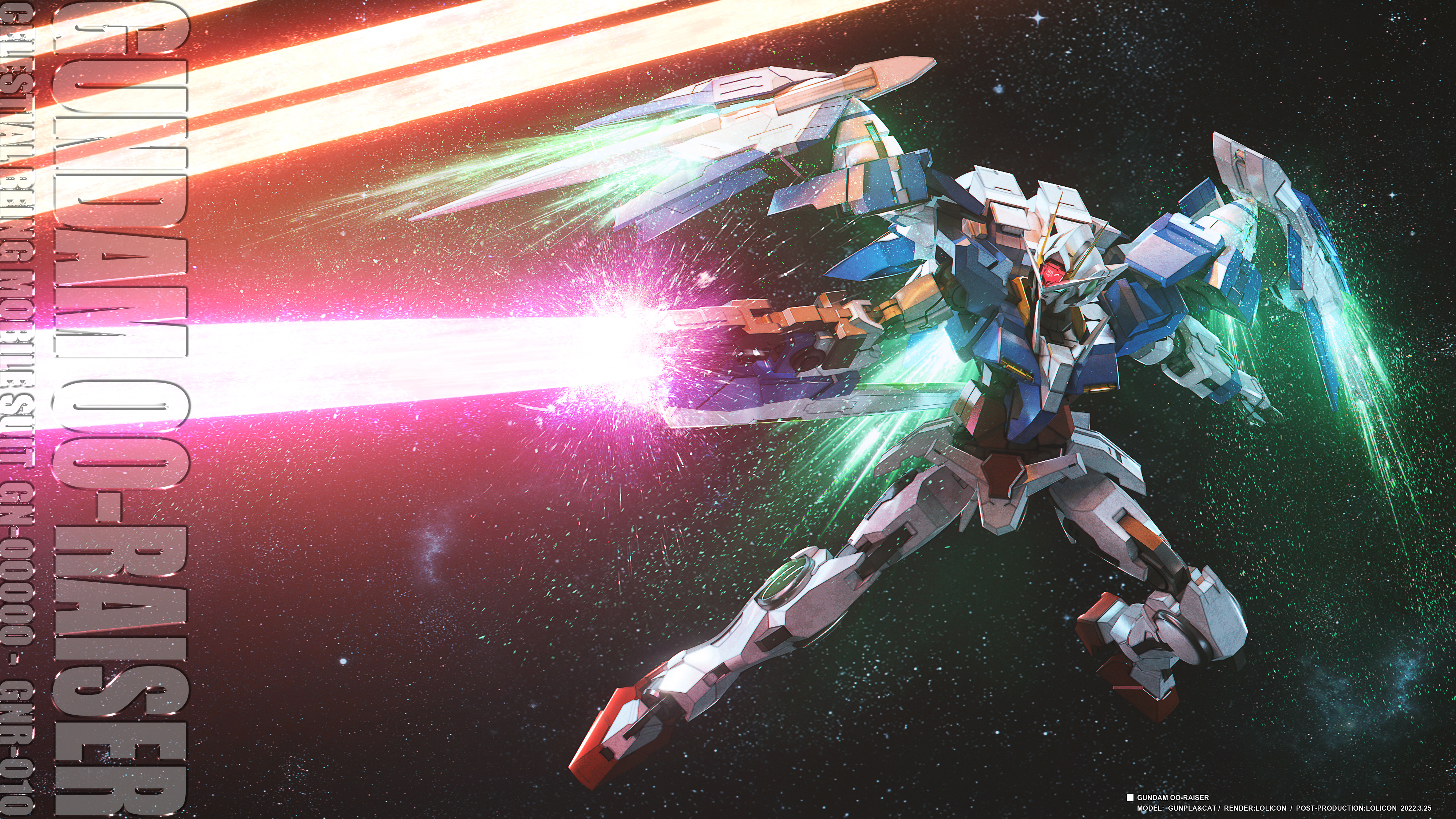 Anime Mechs Gundam Super Robot Taisen 00 Raiser Mobile Suit Gundam 00 Artwork Digital Art Fan Art 4000x2250