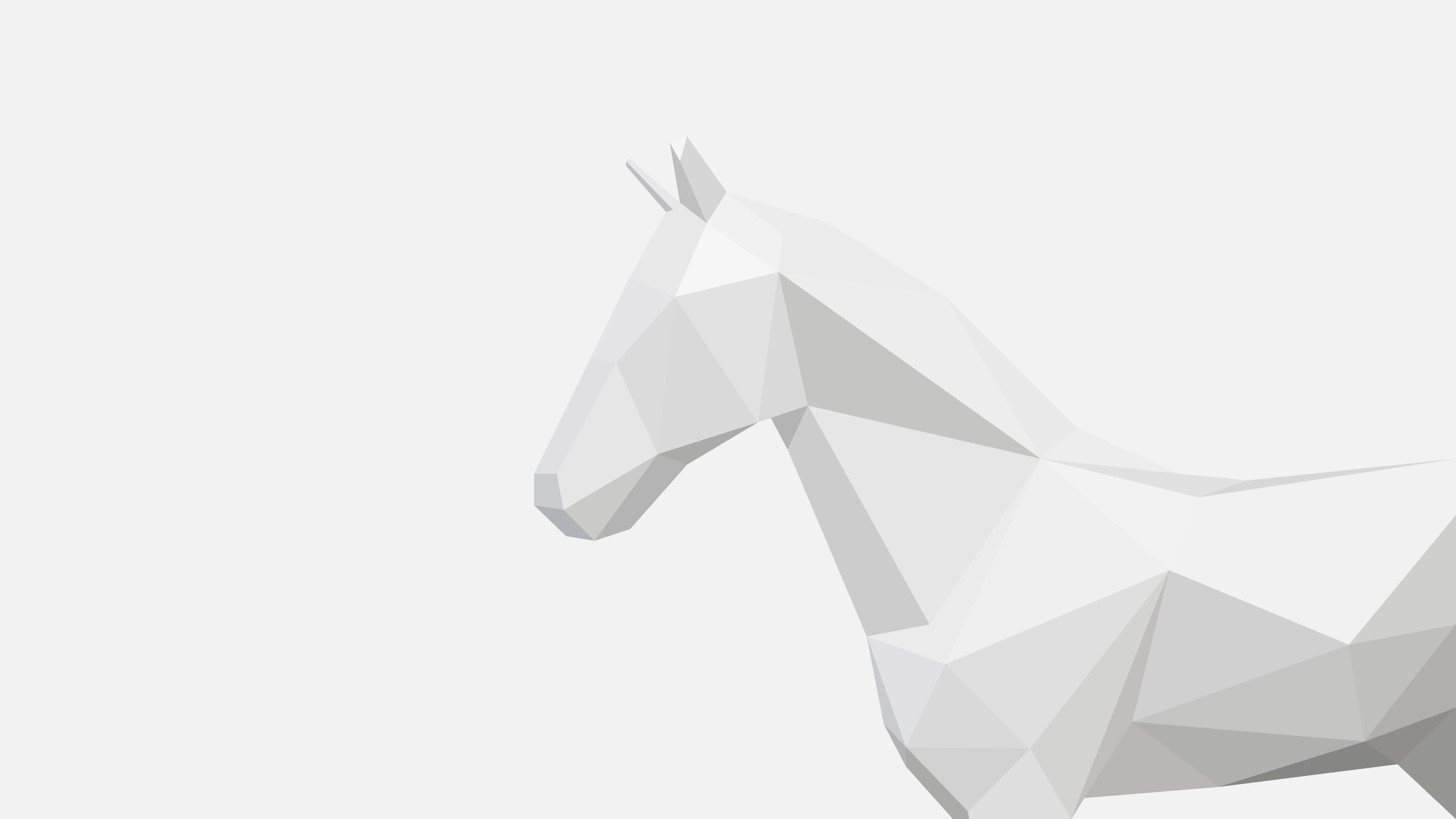 Polygon Art Minimalism Horse Simple Background Illustration Animals White Background Abstract Digita 8000x4500
