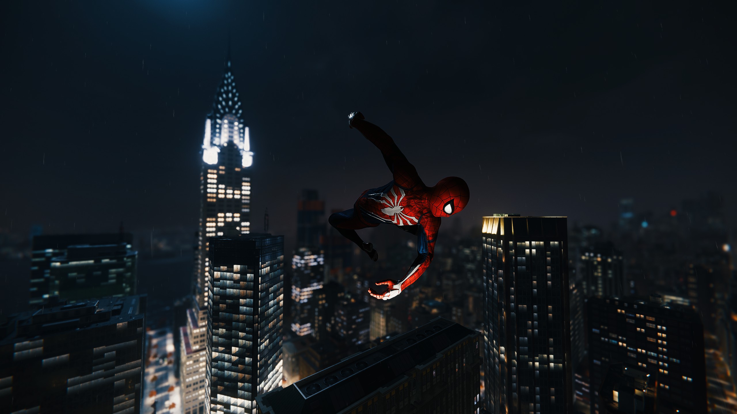 Spider Man Remastered Video Games Jumping Marvel Super Heroes 3D CGi Superhero Spider Man 2560x1440