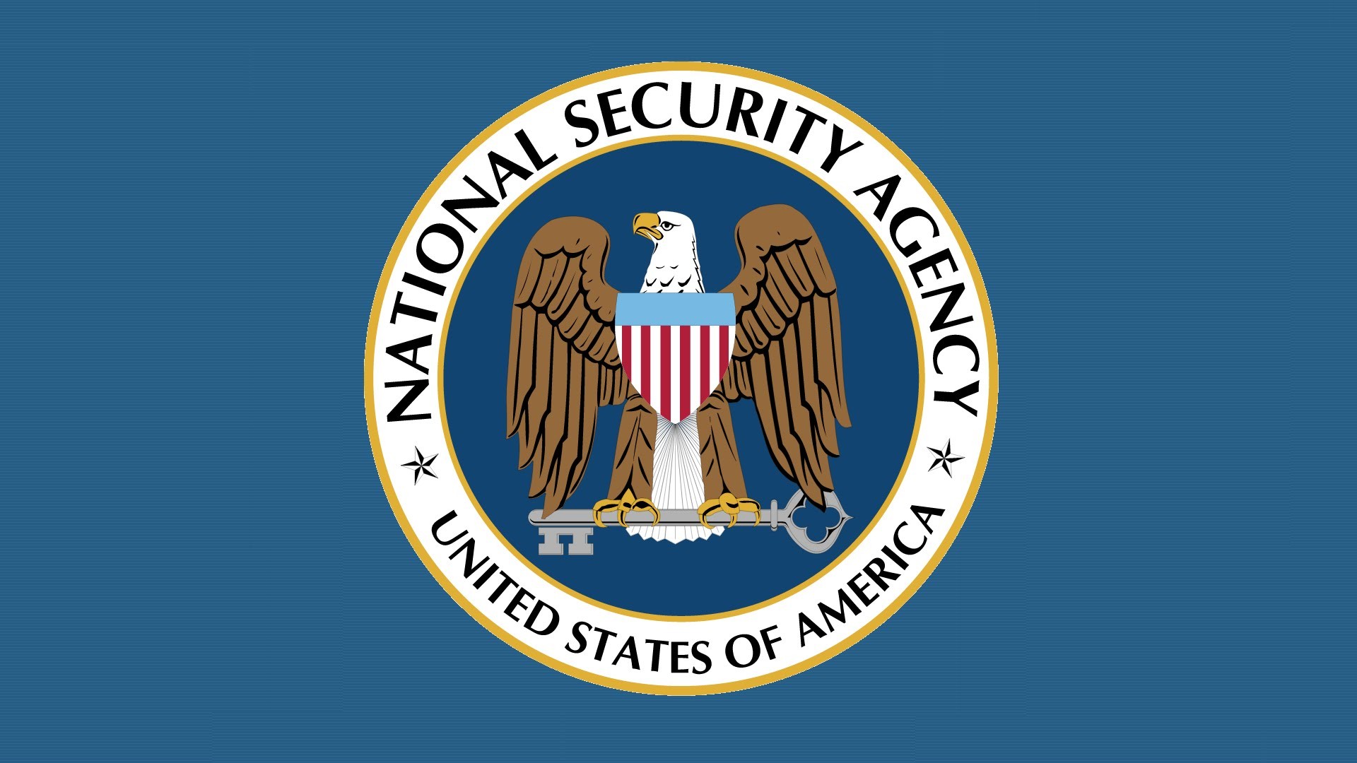 NSA Simple Background Minimalism Logo Eagle Animals Blue Background 1920x1080