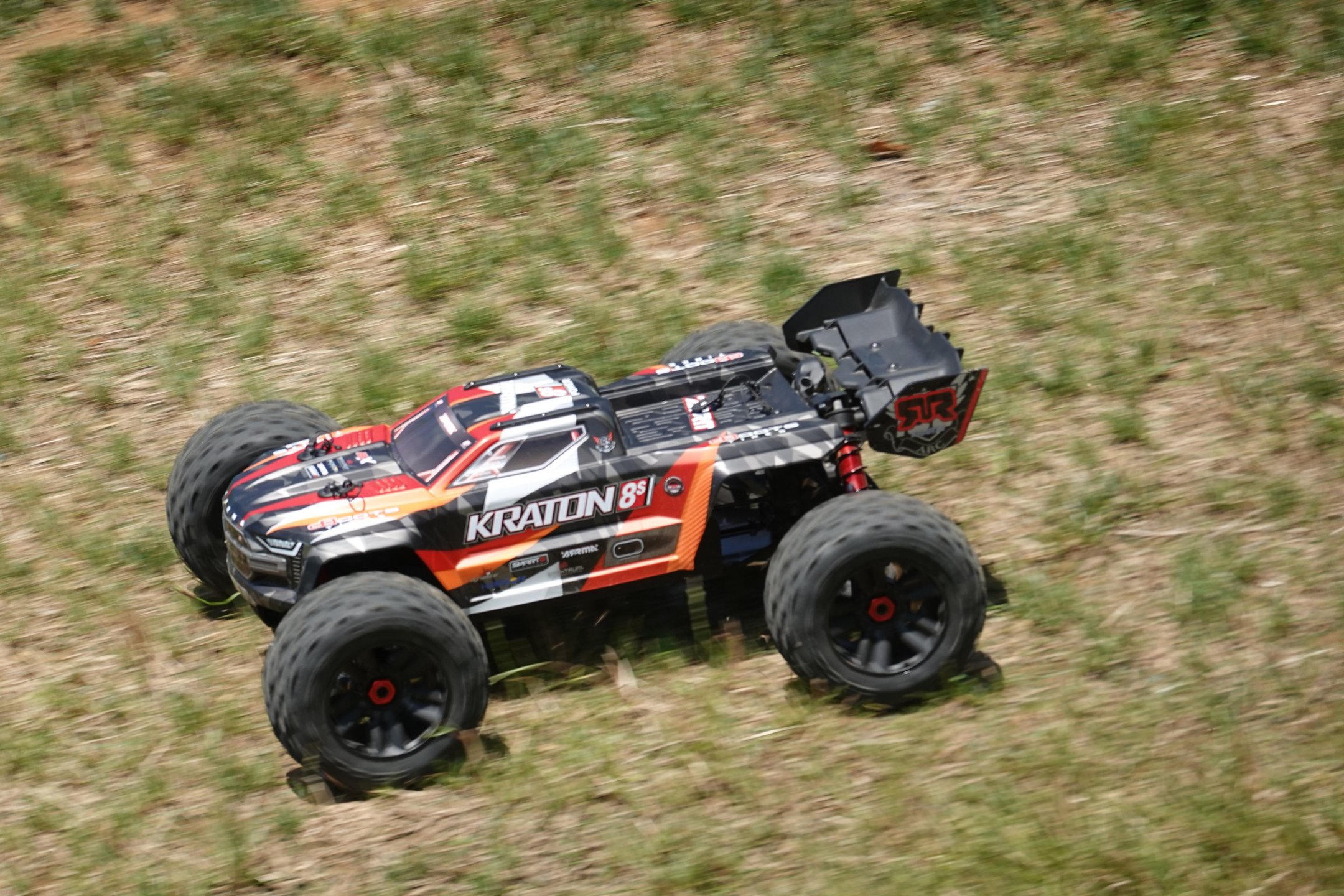 RC Car Buggy Remote Control Toys Blurred Blurry Background Grass Traxxas 2160x1440