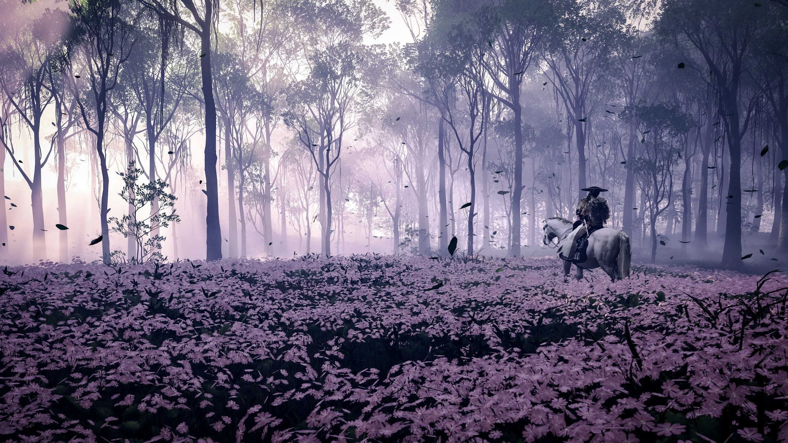 CGi Flowers Horse Trees Nature Video Games Ghost Of Tsushima 2560x1440