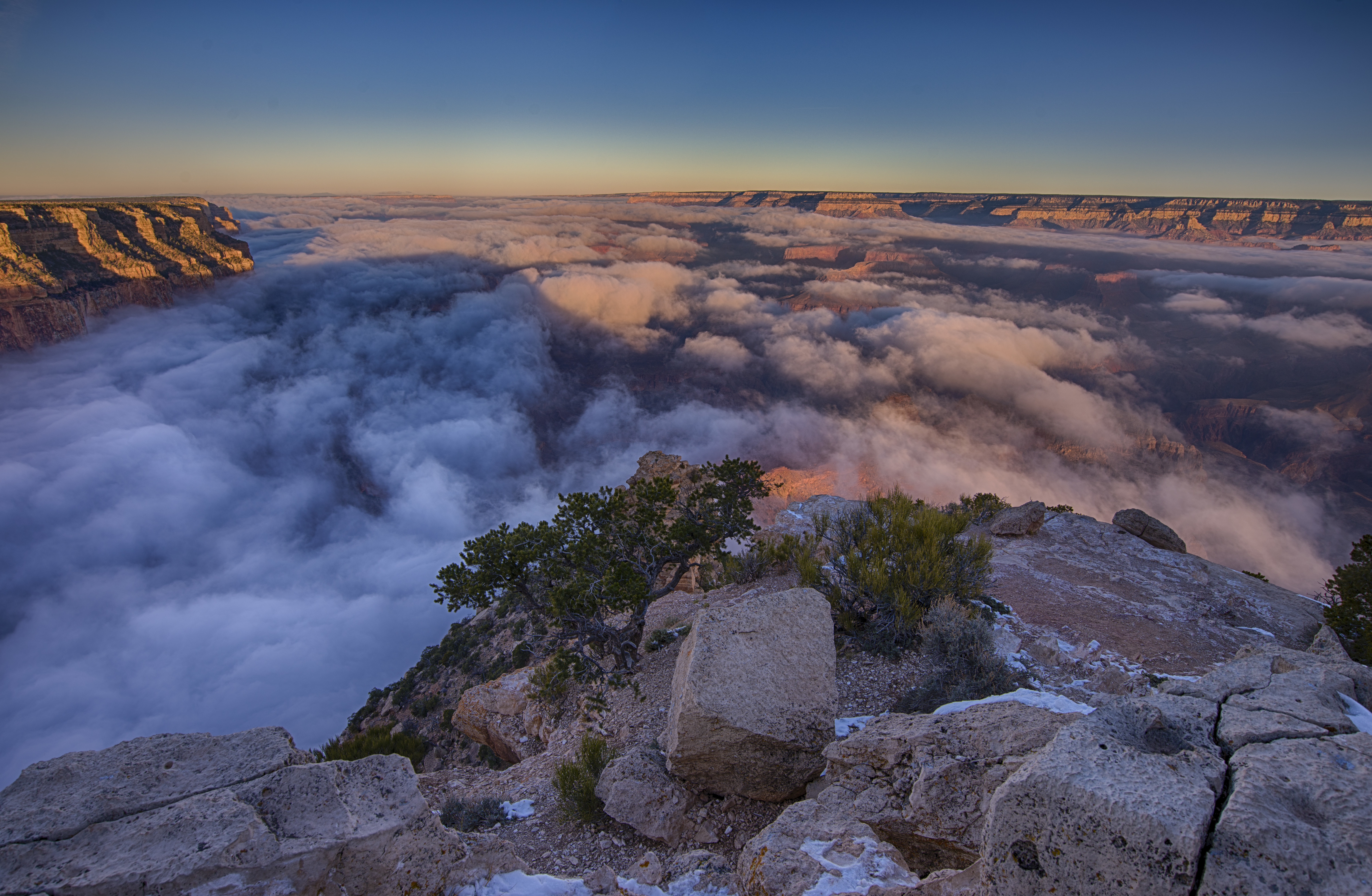 Grand Canyon National Park Arizona Landscape Photography Mist Sunlight Nature 6144x4011