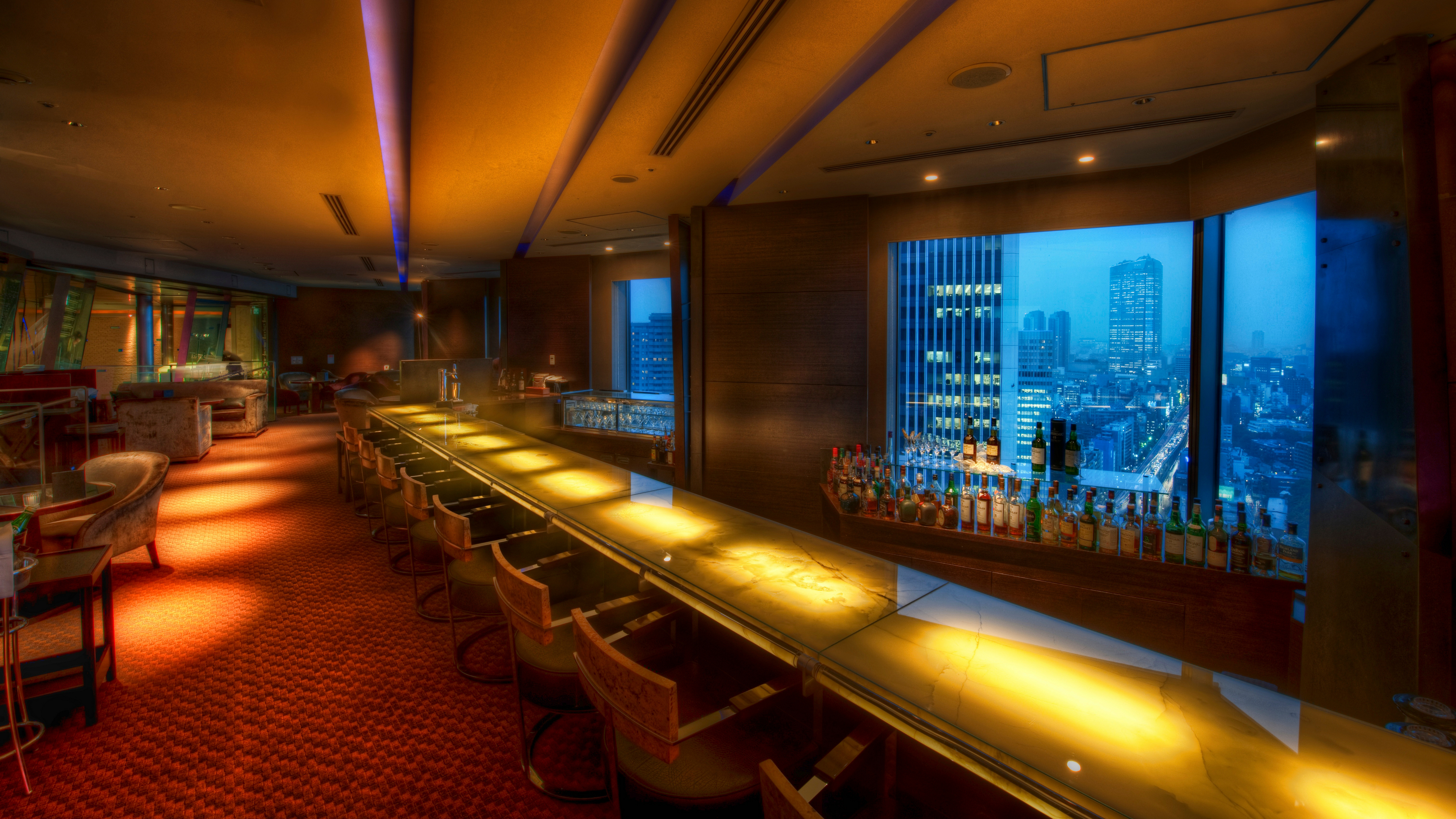 Trey Ratcliff Photography Tokyo Bar Interior Street View Furnished City Window 3840x2160