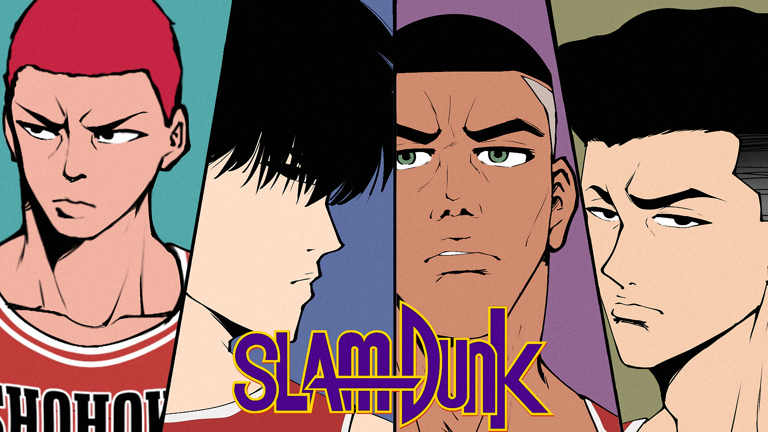 Slam Dunk Basketball Comic Art Anime Anime Boys Manga 2560x1440