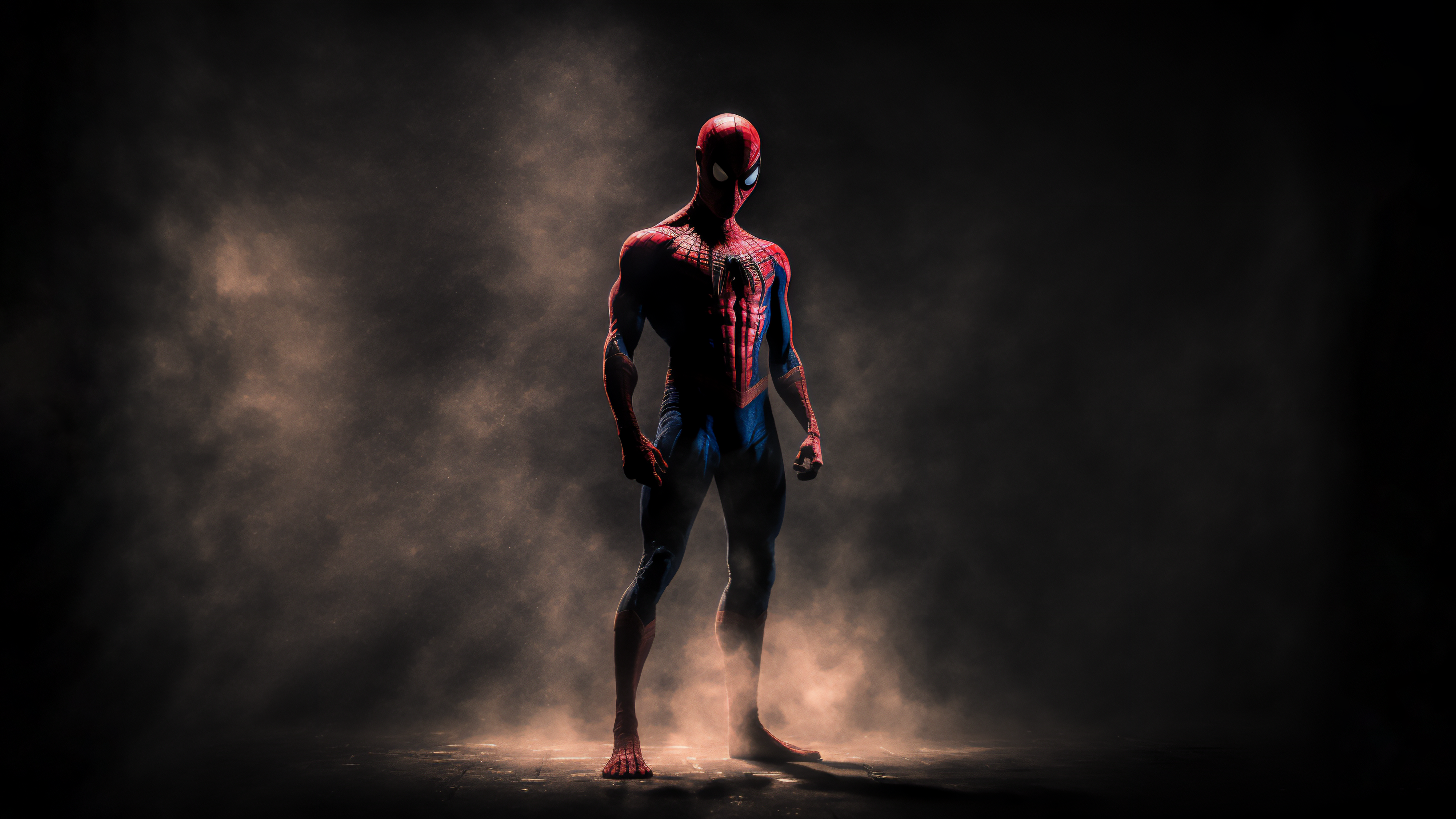 Ai Art Illustration Spider Man Marvel Comics Portrait Superhero Minimalism Simple Background 3640x2048