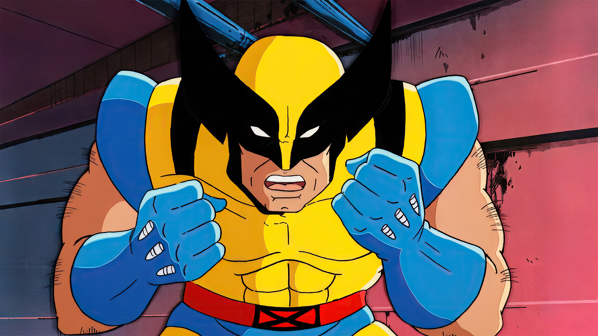 X Men Wolverine Animation Animated Series Cartoon Production Cel Superhero Marvel Comics Gloves Look 1920x1080