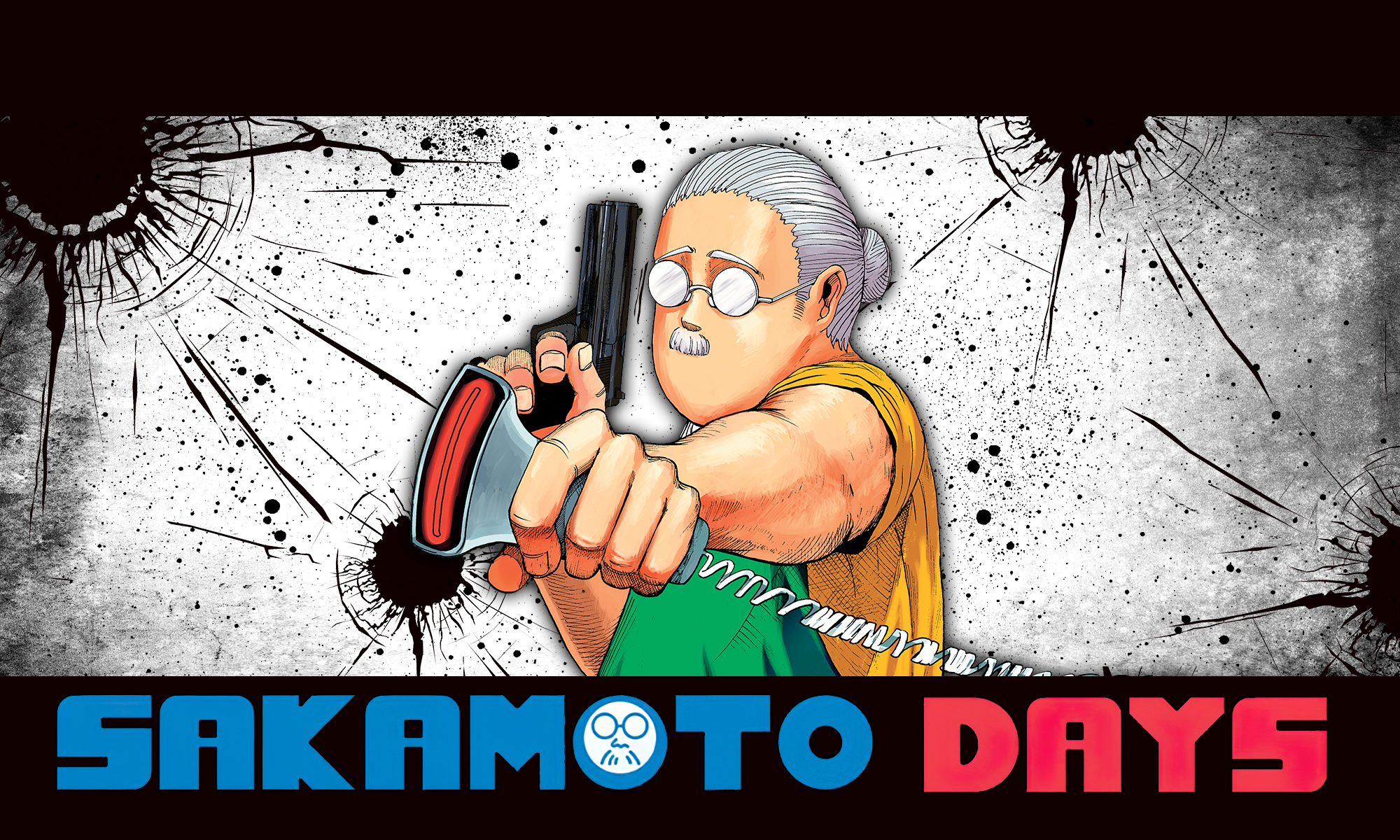 Sakamoto Days Manga Shonen Jump Anime Men Anime Gray Hair Glasses Gun 2000x1200