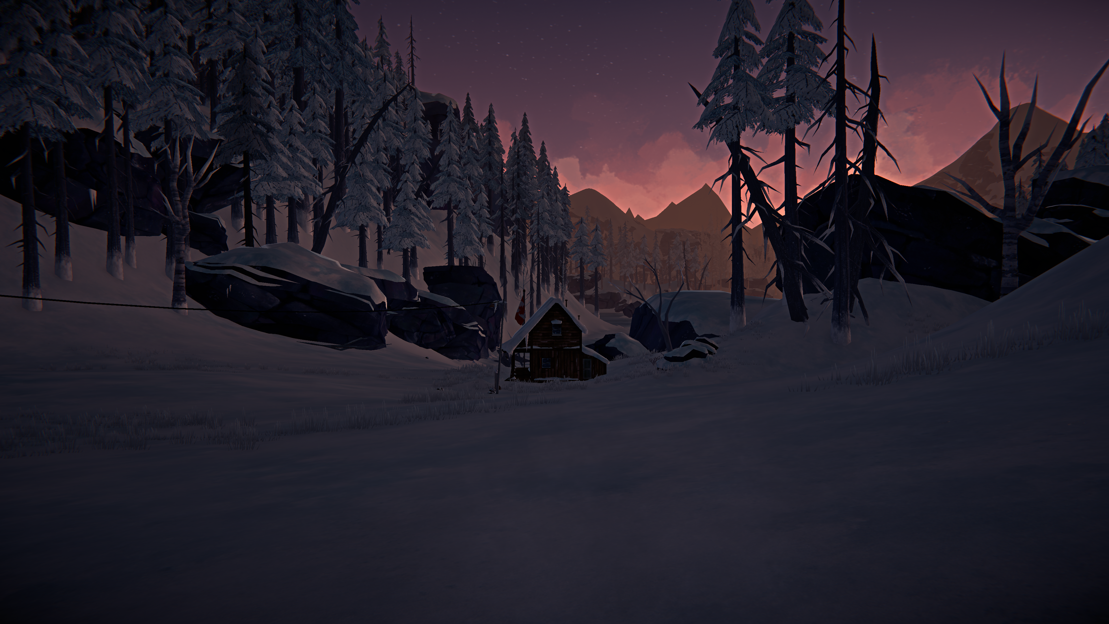 The Long Dark Screen Shot Video Games PC Gaming Survival Snow Dusk Video Game Landscape Winter Video 3840x2160