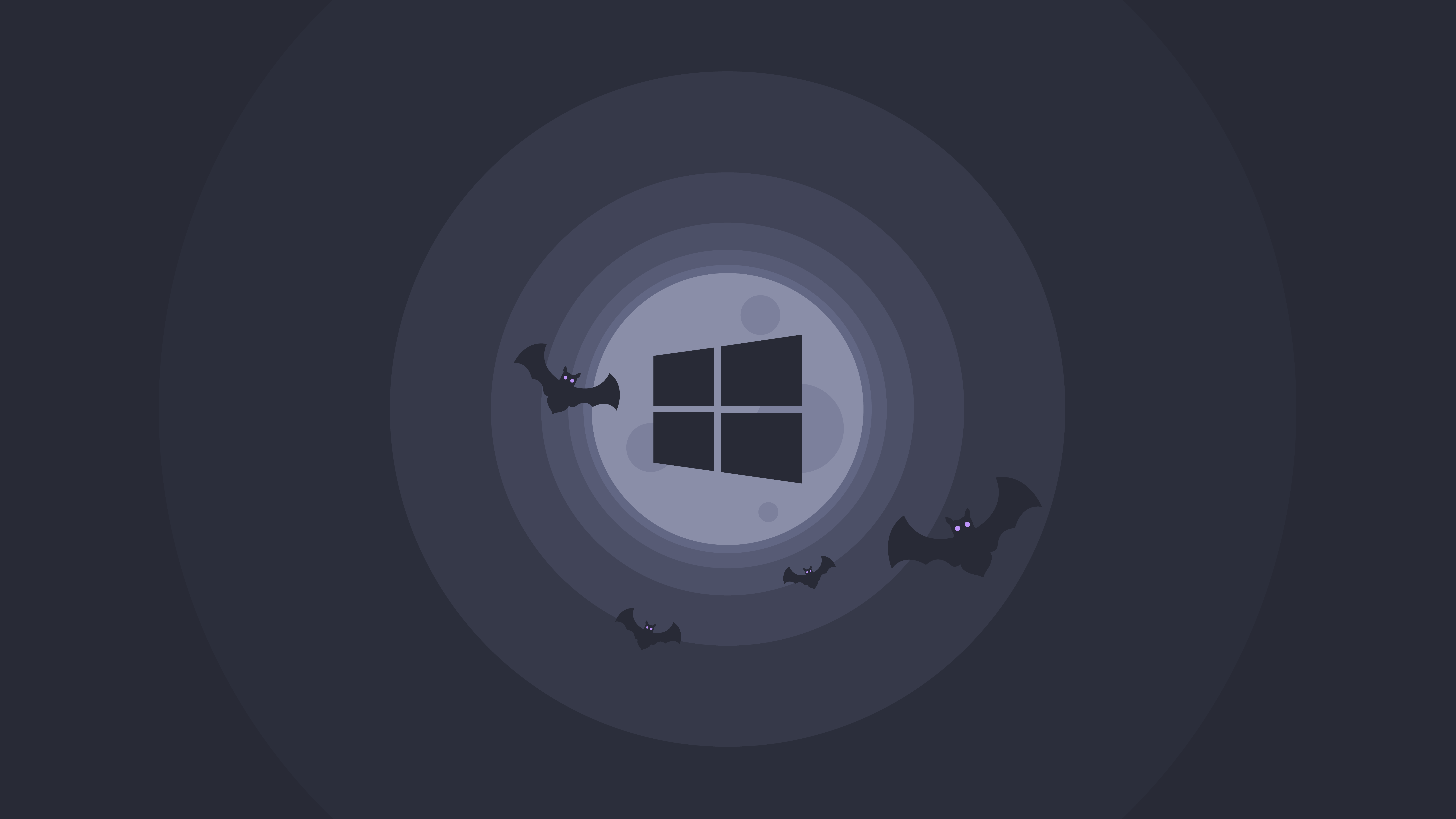 Windows 11 Windows 10 Spooky Bats Logo Simple Background Minimalism 8001x4501