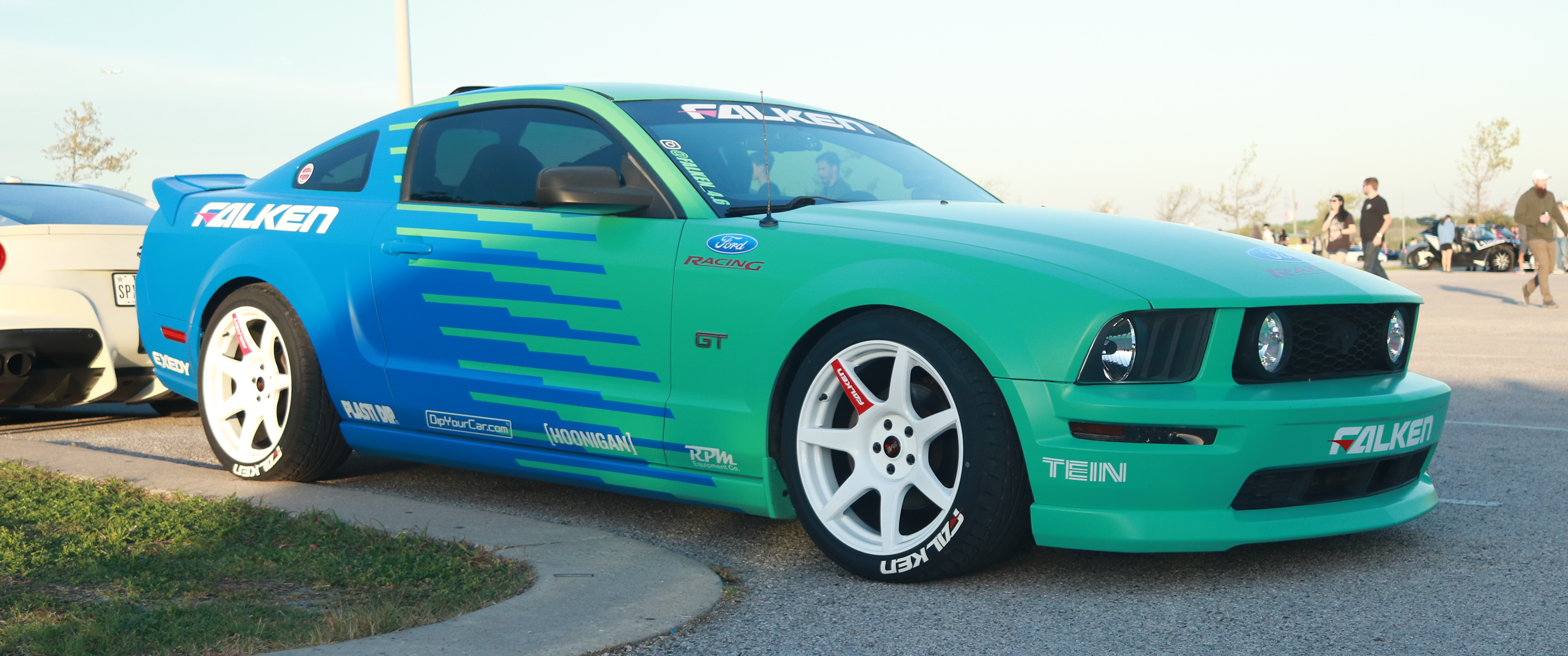 Car Stance Cars Ford Mustang Side View 3440x1440