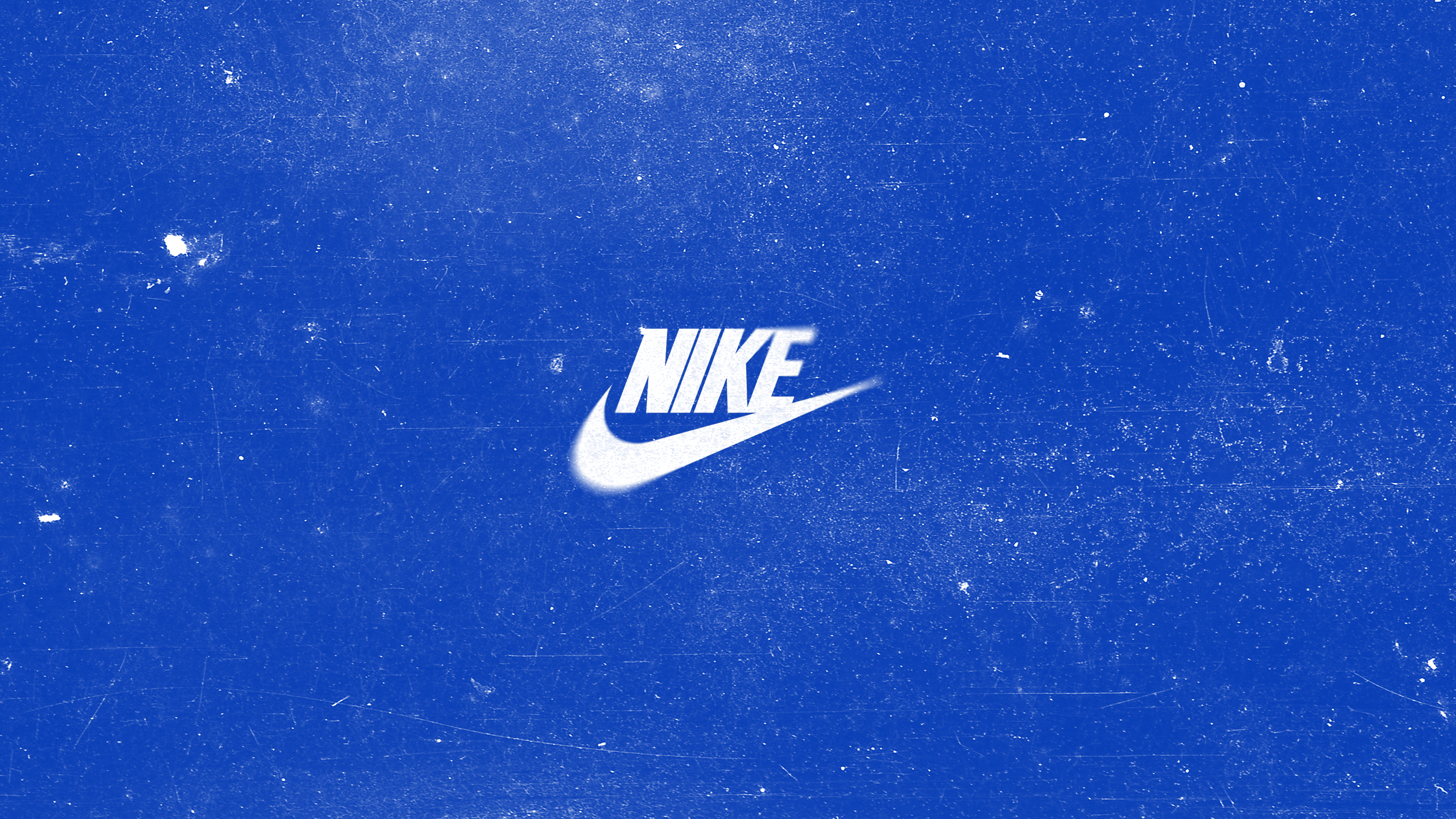 Nike Simple Background Blue Background Grunge Texture Grain 4K Wall Minimalism Logo 3840x2160
