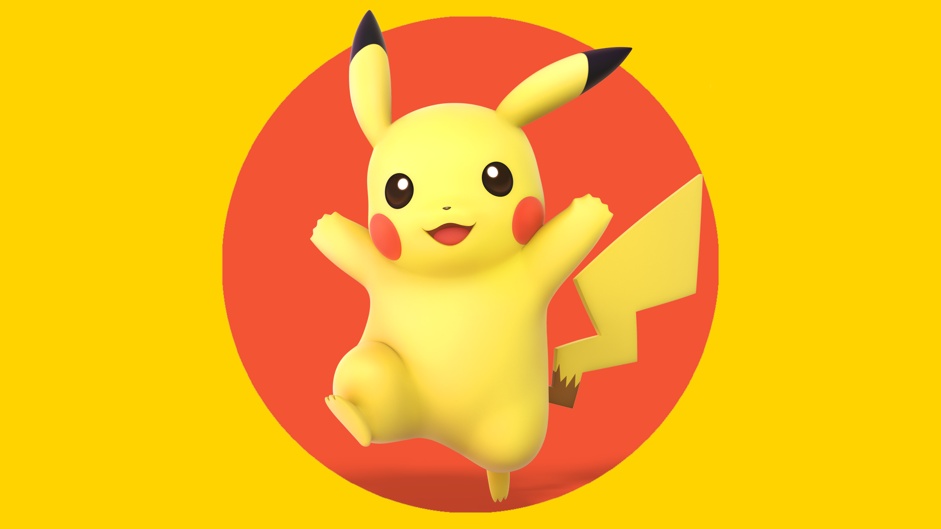 Super Smash Bros Ultimate Pikachu Yellow Pokemon Nintendo Minimalism Video Game Characters 1920x1080