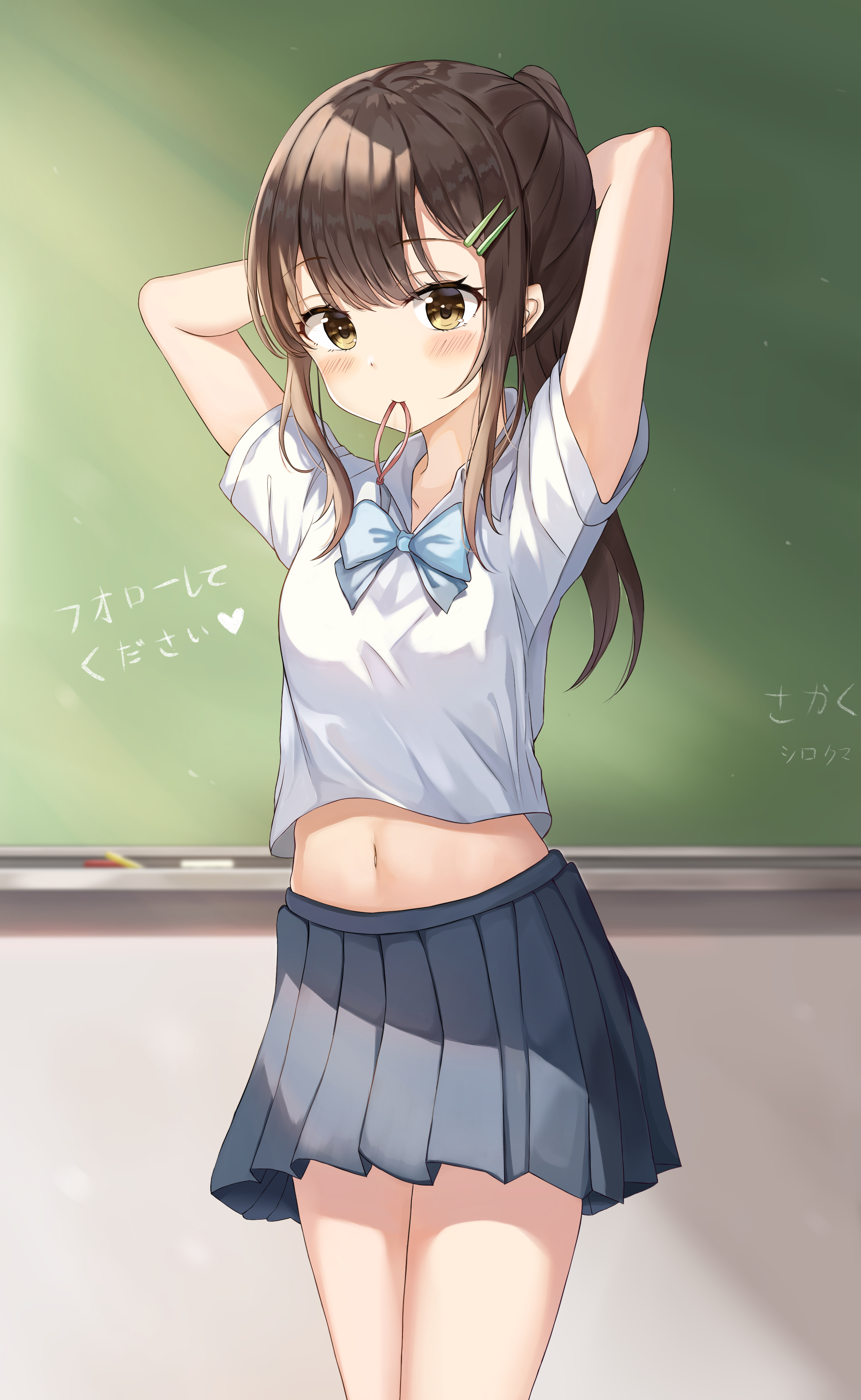 Students Anime Anime Girls School Uniform Schoolgirl Japanese 2154x3502