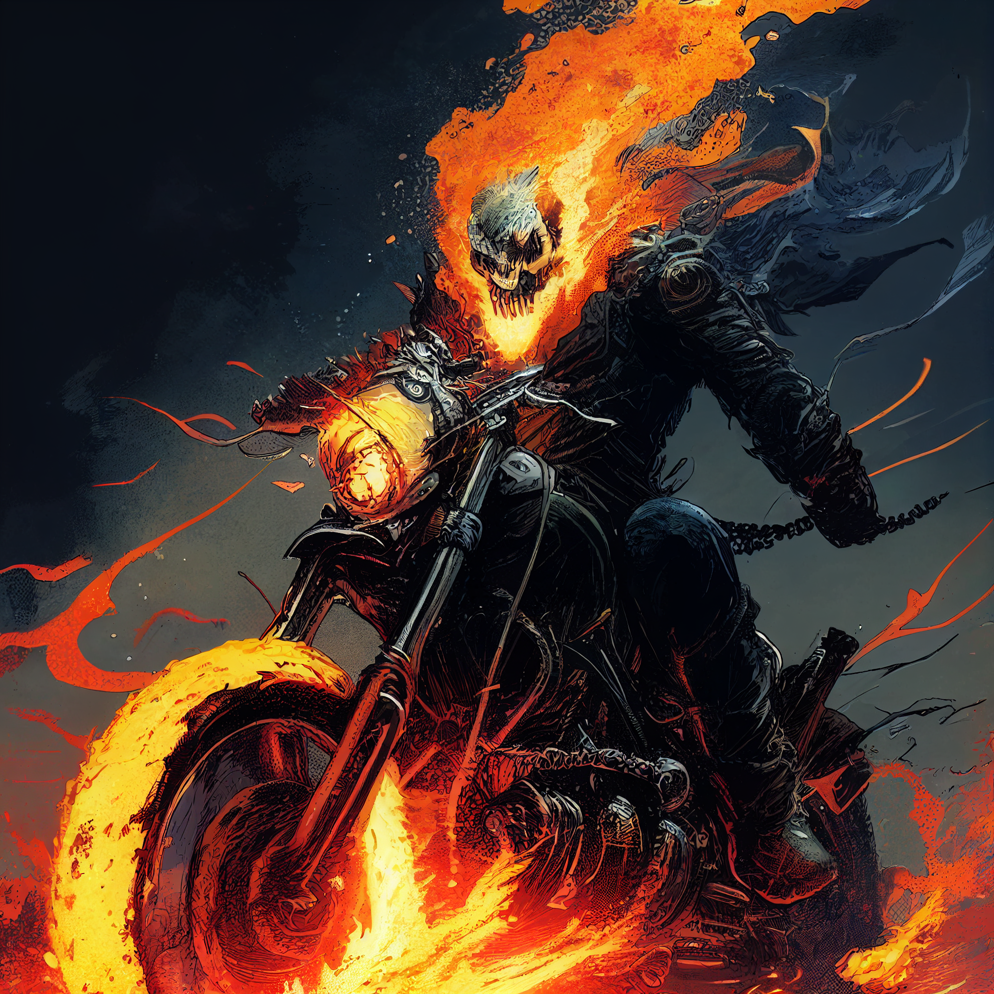Wallpaper ID 352058  Comics Ghost Rider Phone Wallpaper  1080x2460 free  download