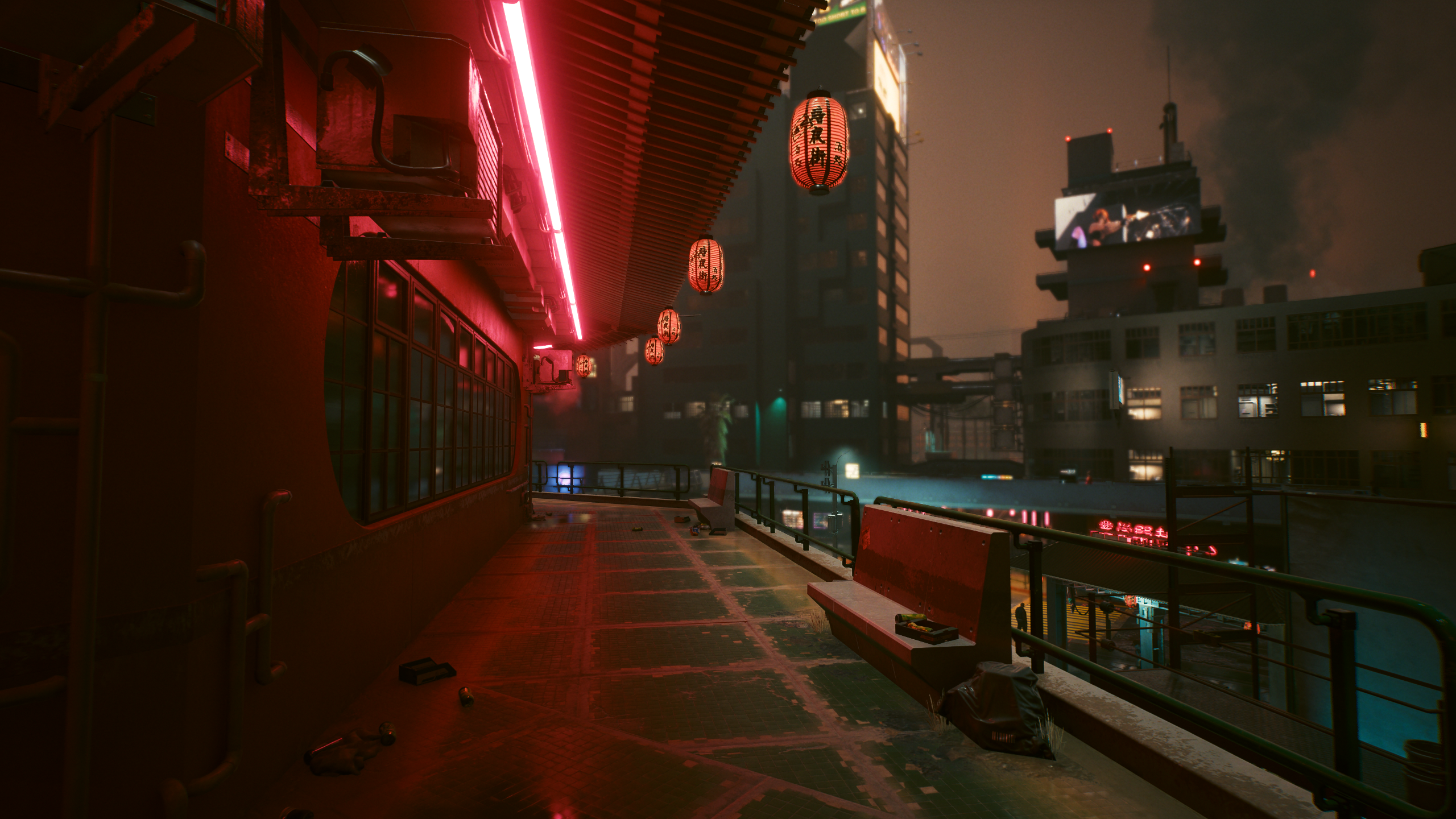 Neon Cyberpunk Cyberpunk 2077 Vibrant Colorful Ray Tracing City Lights Video Games CGi 2560x1440