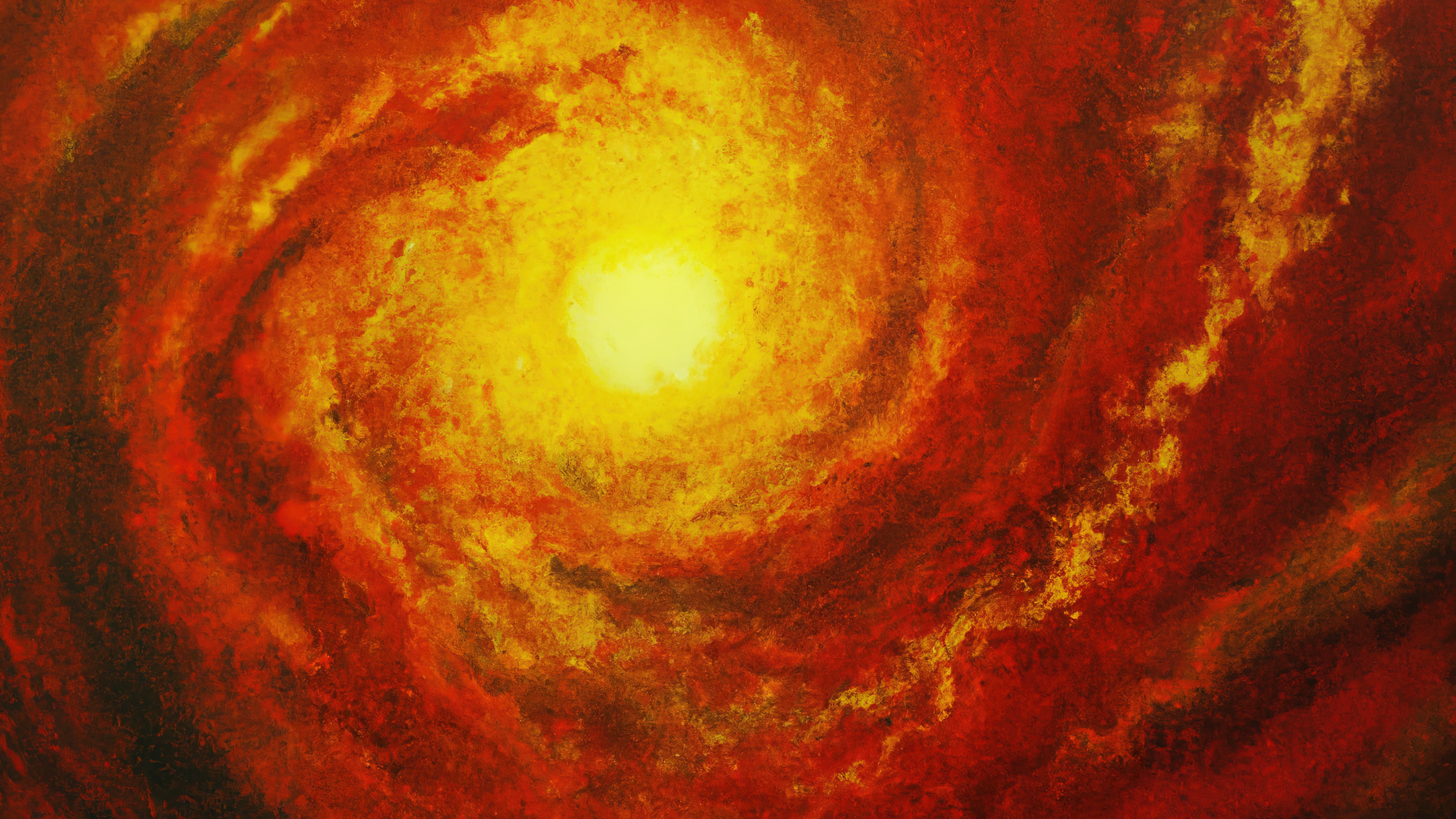 Ai Art Ai Painting Painting Space Space Art Surreal Sun Stars Fire Solar Flare 3840x2160