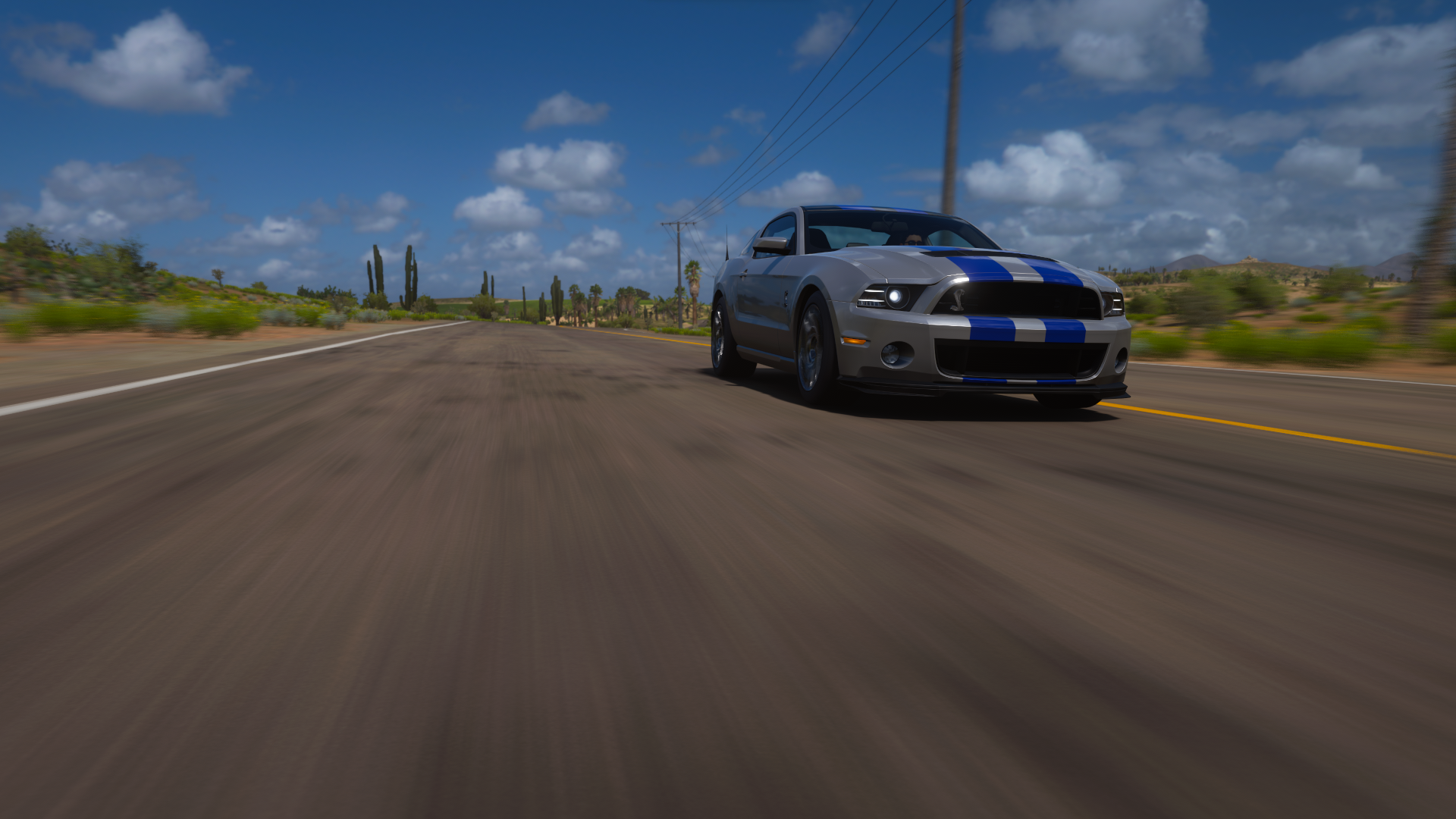 Forza Forza Horizon 5 Ford Mustang Shelby Car Road CGi Clouds Sky 1920x1080