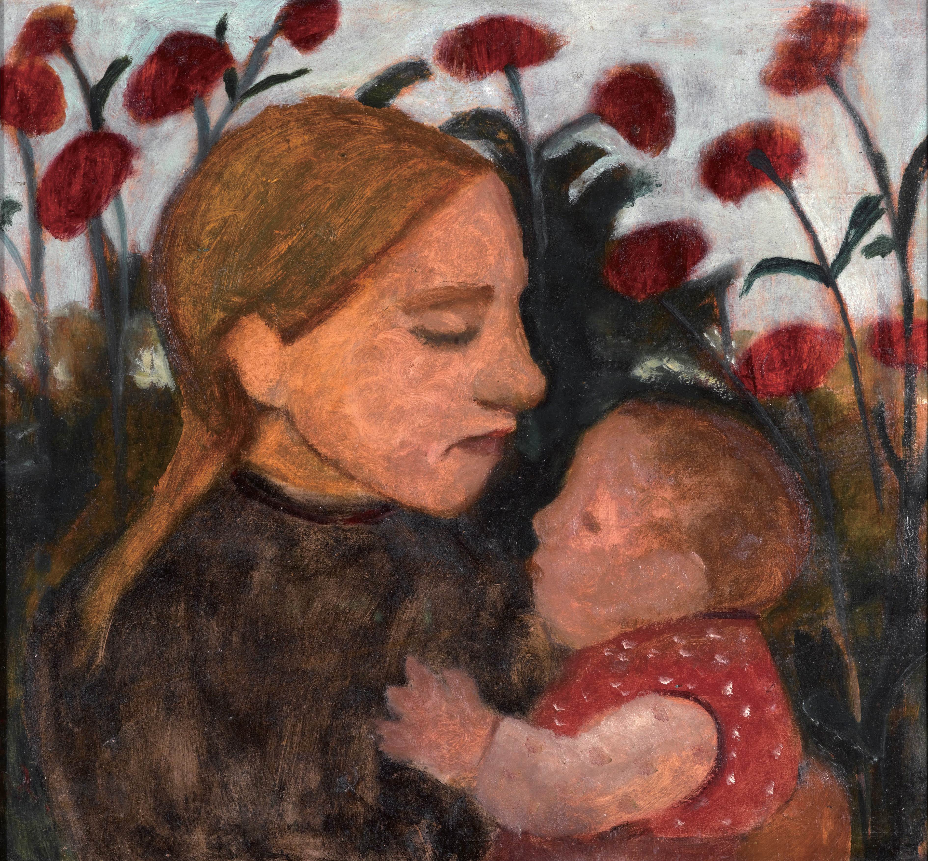 Oil On Canvas Oil Painting Paula Modersohn Becker Women Children Artwork Flowers Classical Art 3781x3509