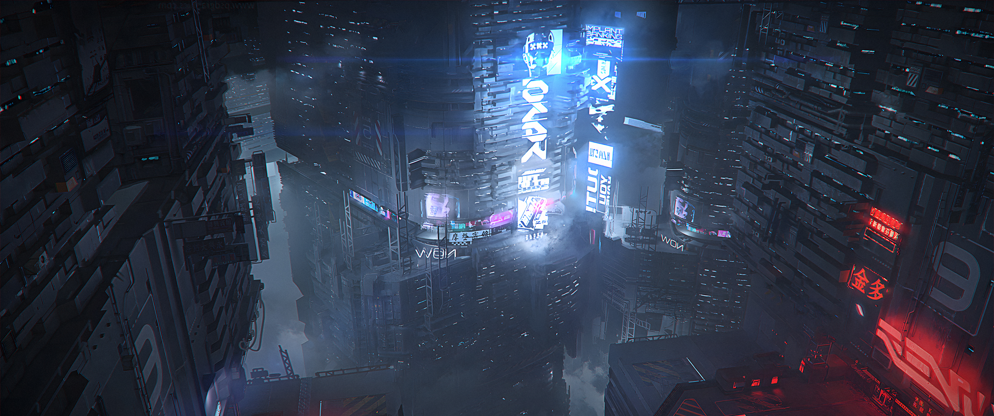 Ghostrunner 2 505 Games Ultrawide Cyberpunk Futuristic City Concept Art Video Games Video Game Art C 3440x1440