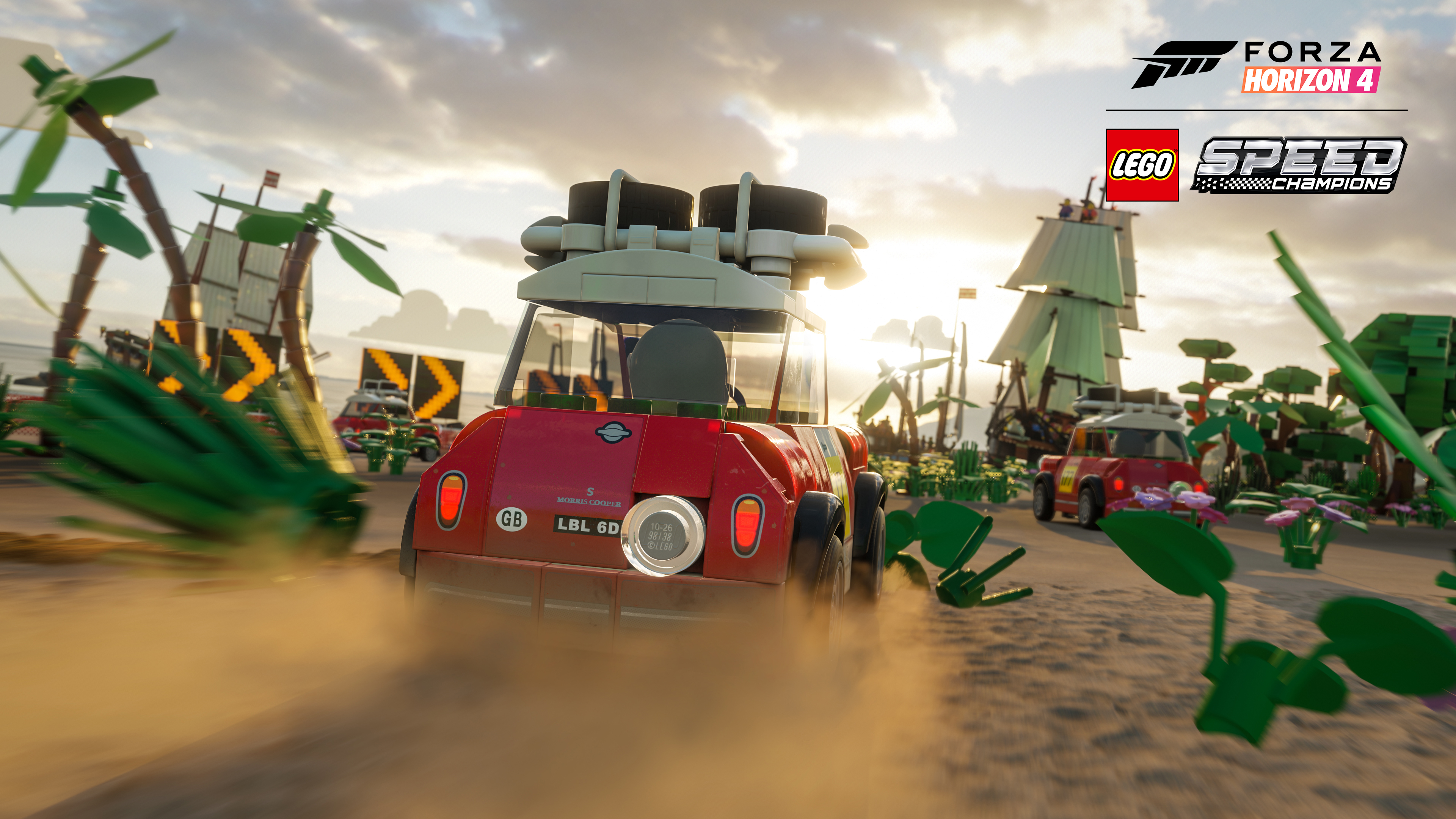 Forza Horizon 4 Video Games LEGO Logo Video Game Art Race Cars Racing 3840x2160