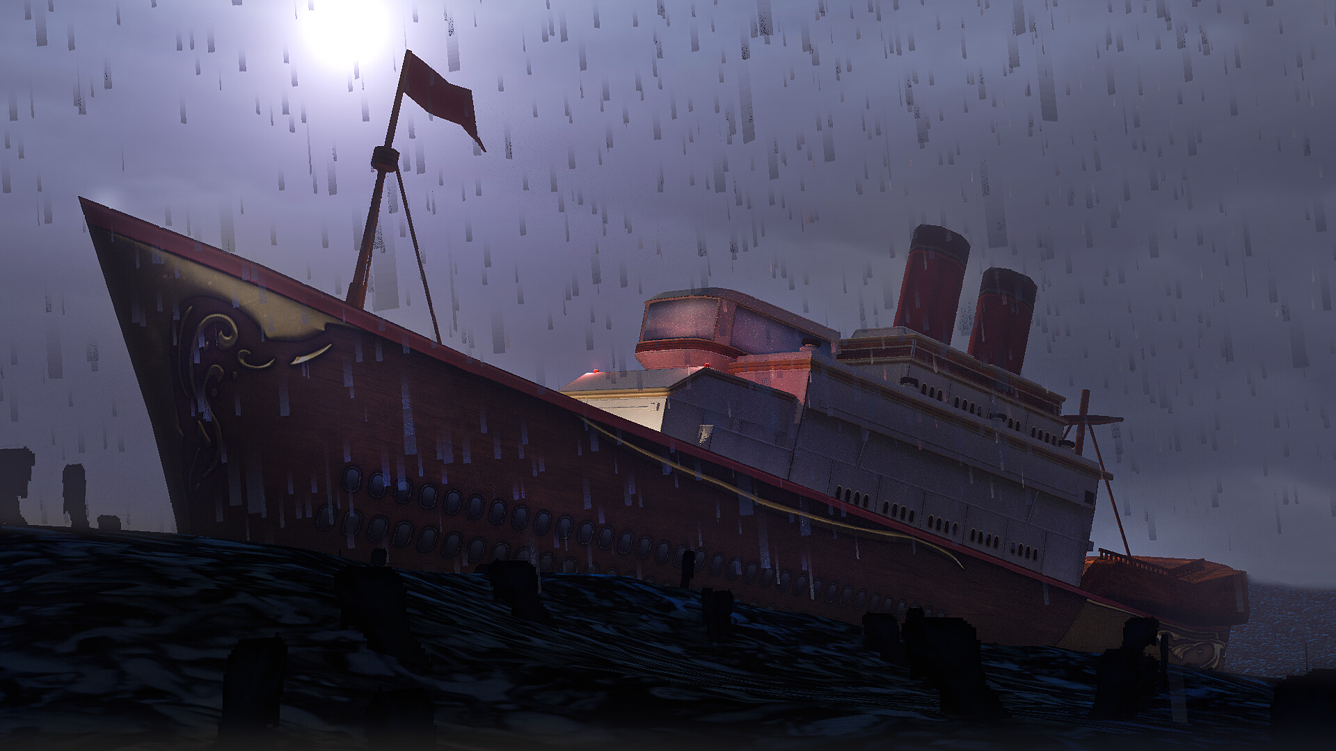 ULTRAKiLL ArtStation Ship Rain Water CGi Video Games 1920x1080