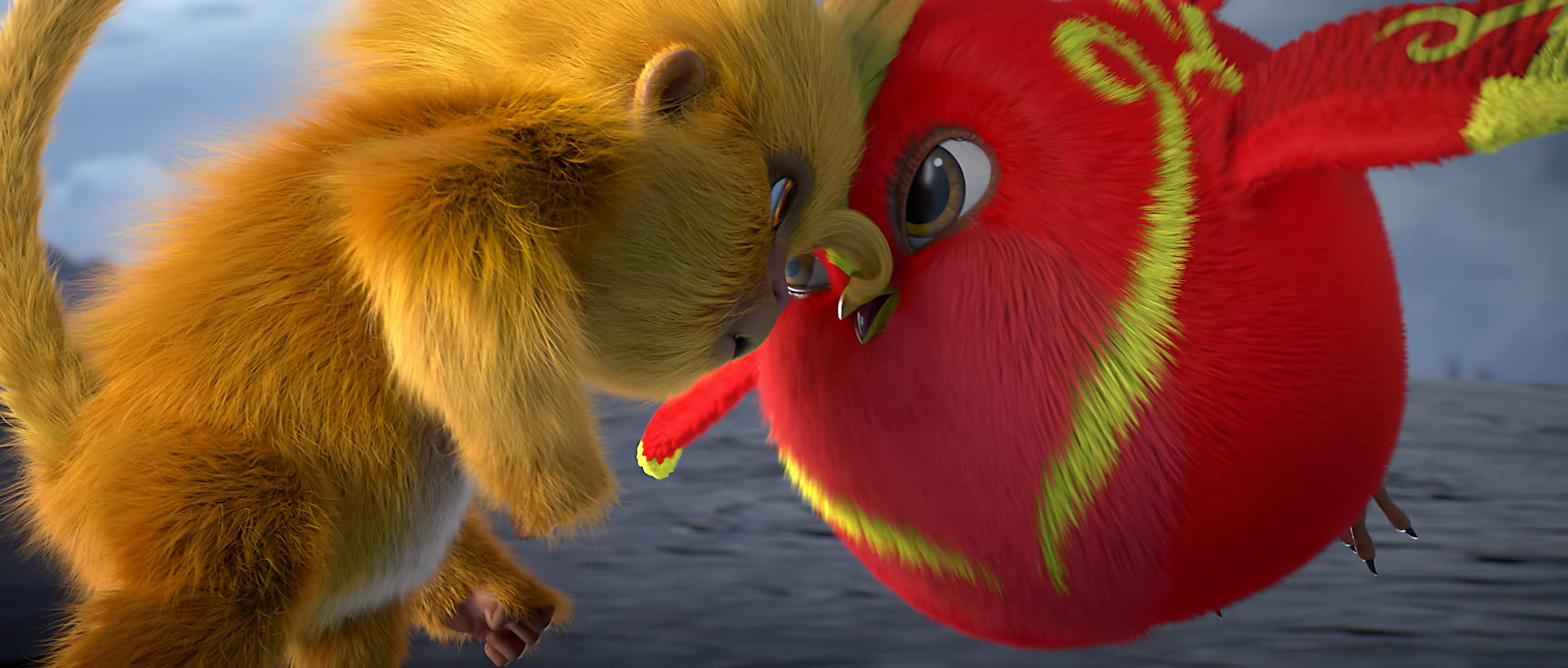 Wan Mei Shi Jie Chinese Anime CGi Animals Water Birds Monkey 3840x1636
