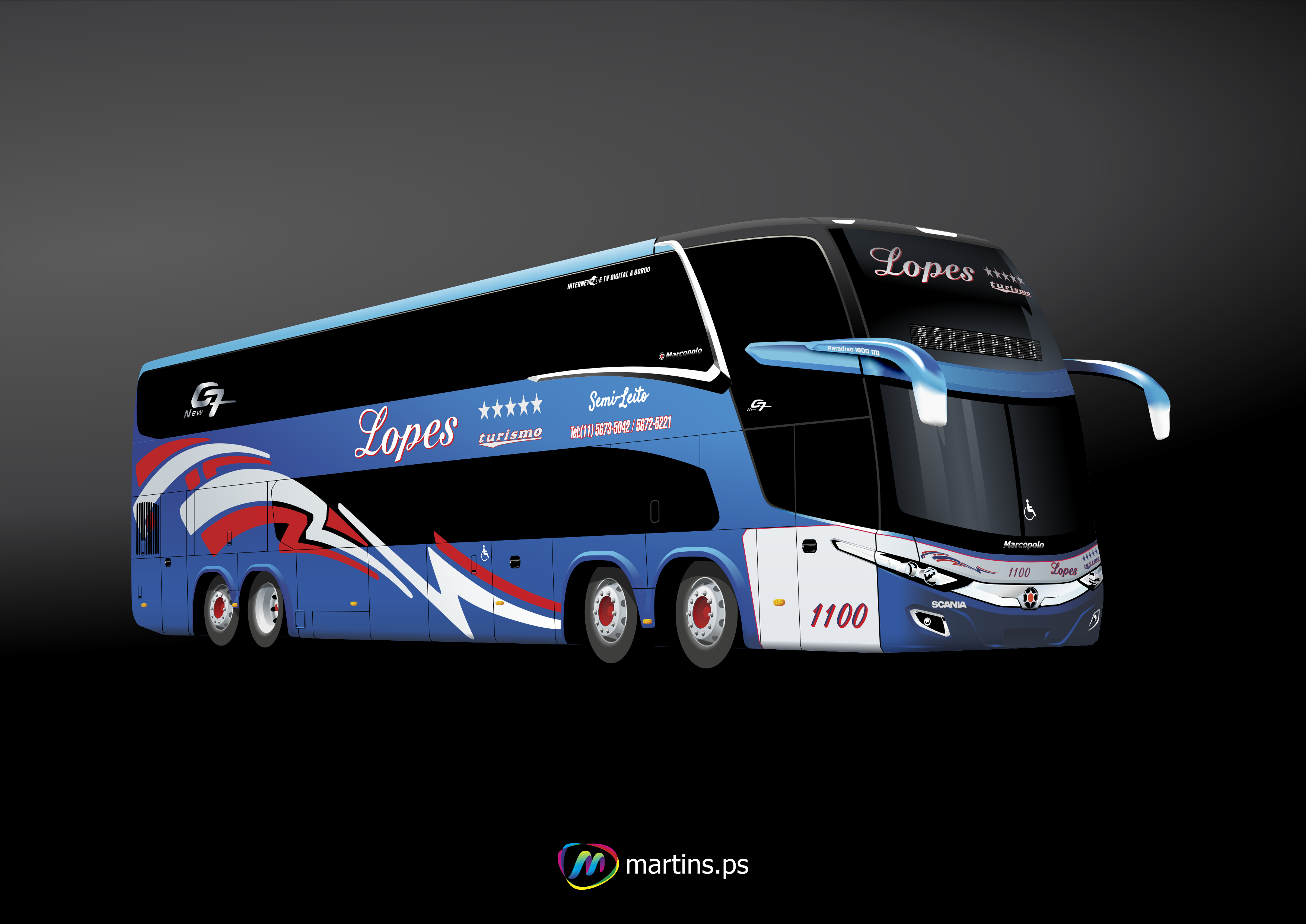 Buses Scania Marcopolo Vector Vehicle Watermarked Simple Background Front Angle View Minimalism 3508x2482