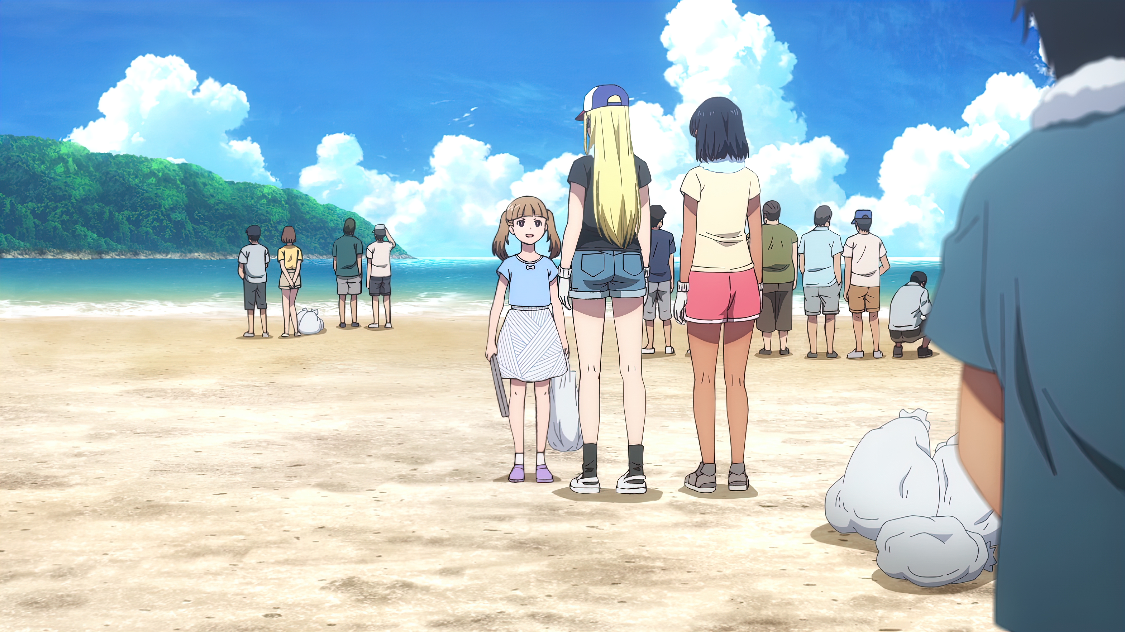 Summer Time Rendering 4K Anime Anime Girls Anime Boys Beach Water Clouds Anime Screenshot 3840x2160