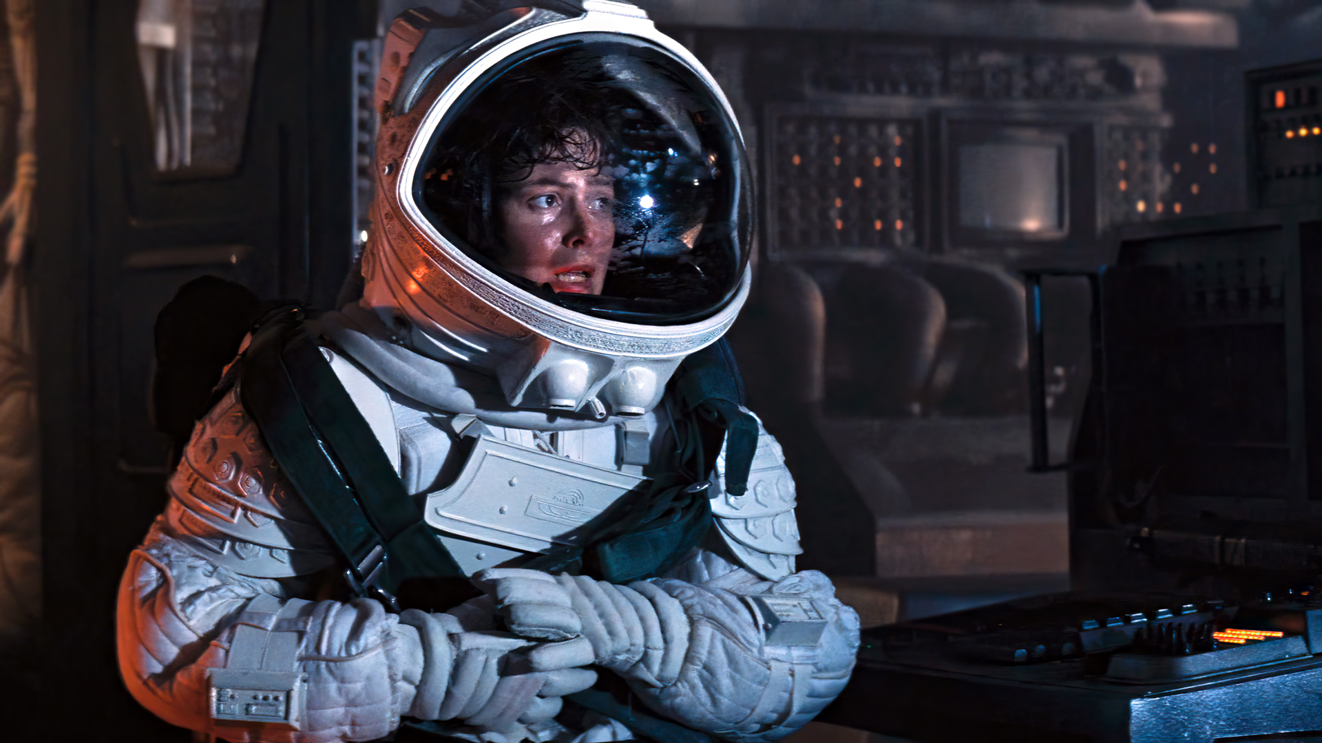 Alien Movie Ellen Ripley Sigourney Weaver Actress Movies Film Stills Spacesuit Space Women 1920x1080