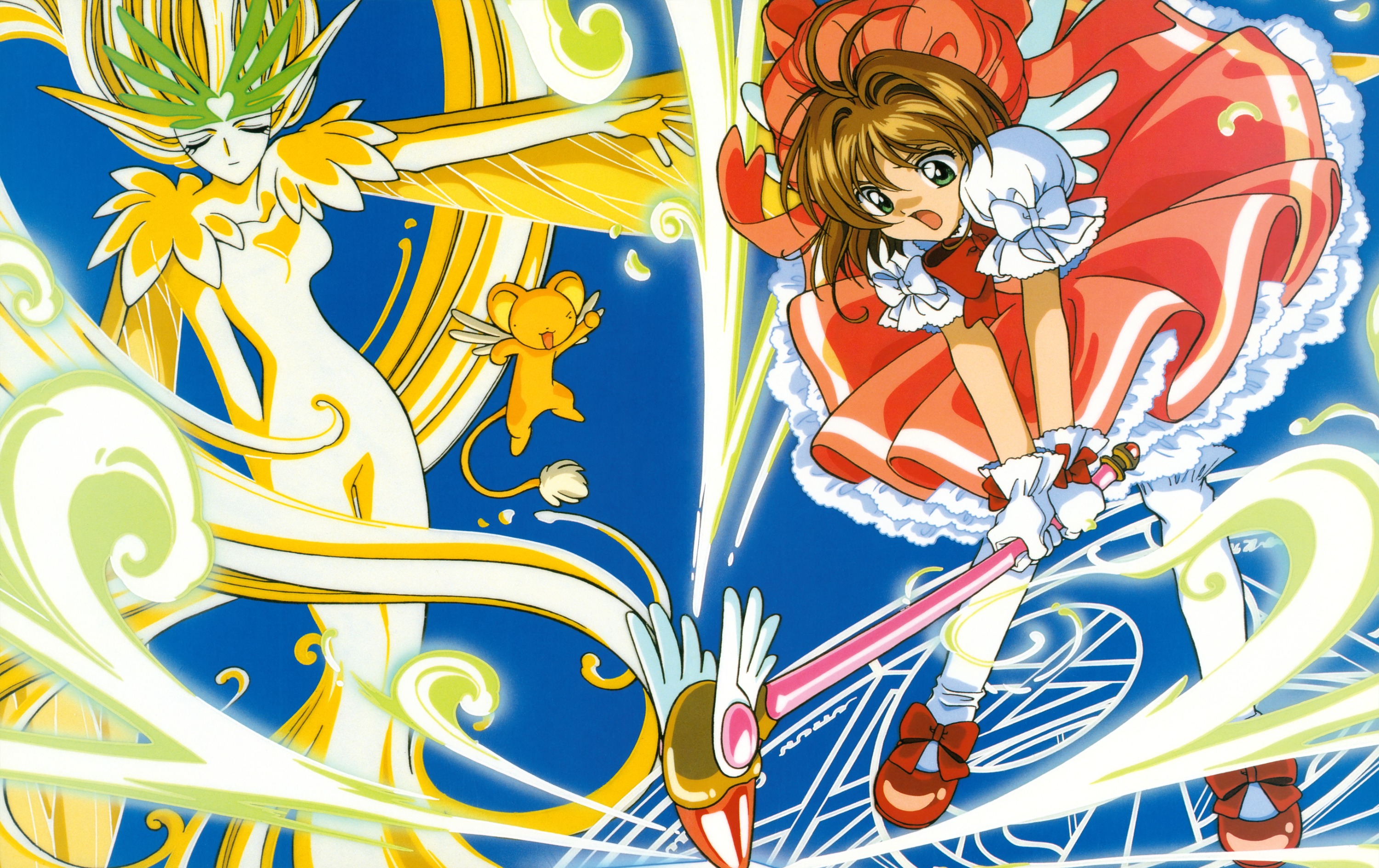 Kinomoto Sakura Cardcaptor Sakura Syaoran Li Anime Anime Girls 3000x1890