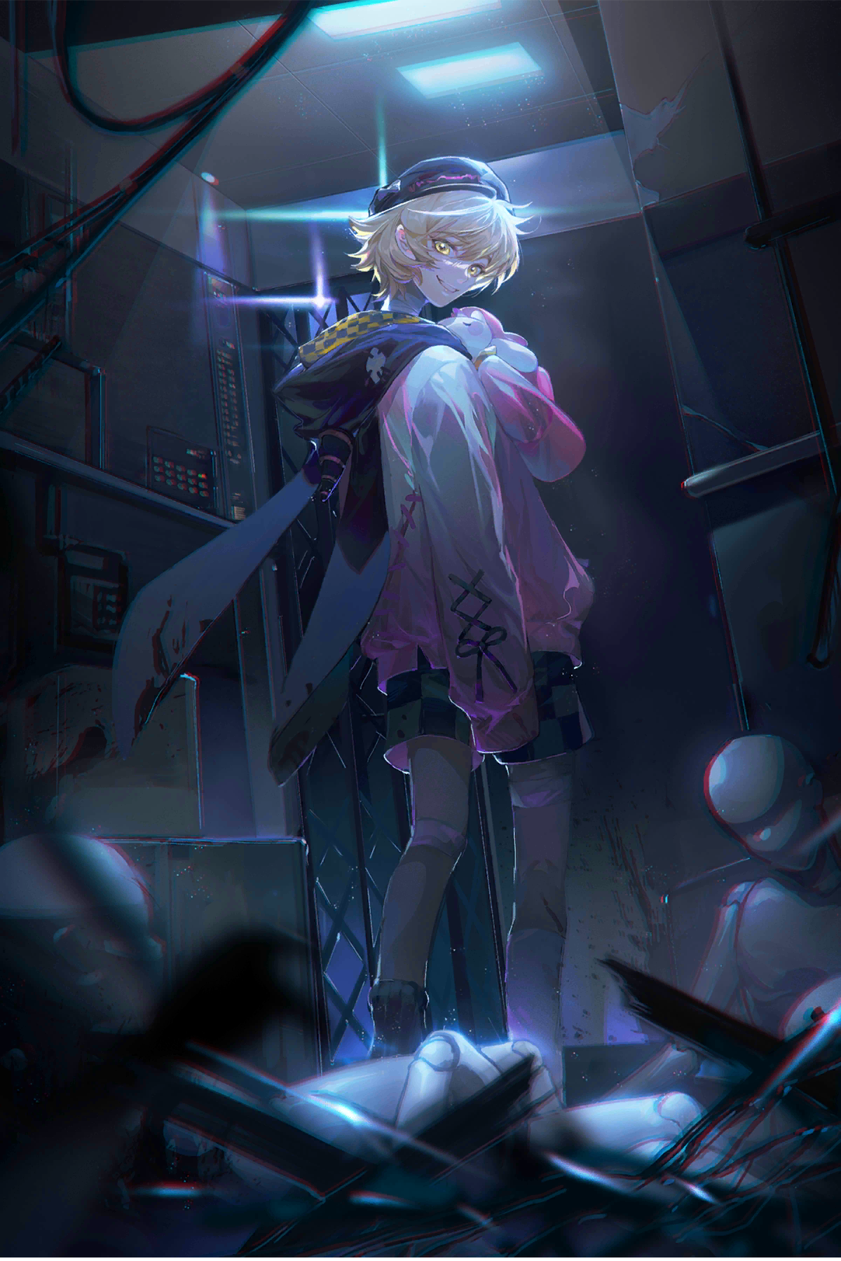 MBCC Path To Nowhere Anime Girls Video Games Video Game Girls Video Game Characters Blonde Yellow Ey 1200x1800