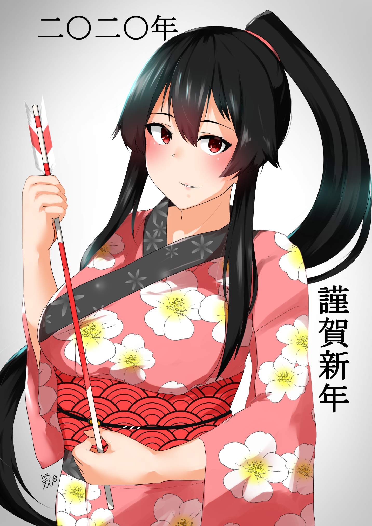 Anime Anime Girls Kantai Collection Yahagi KanColle Ponytail Long Hair Black Hair Artwork Digital Ar 1433x2023