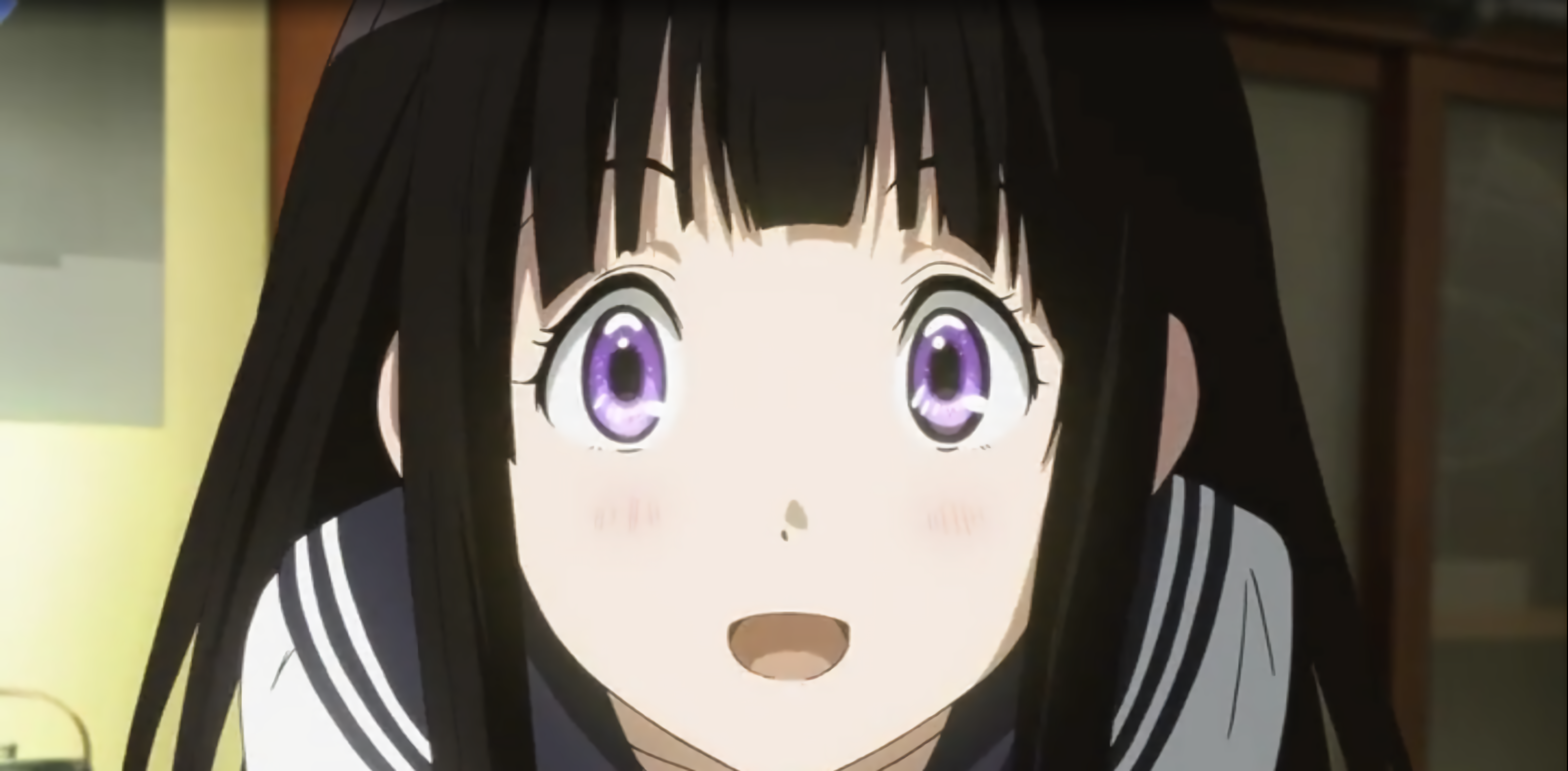 Chitanda Eru Purple Eyes Anime Anime Girls Hyouka 6400x3148