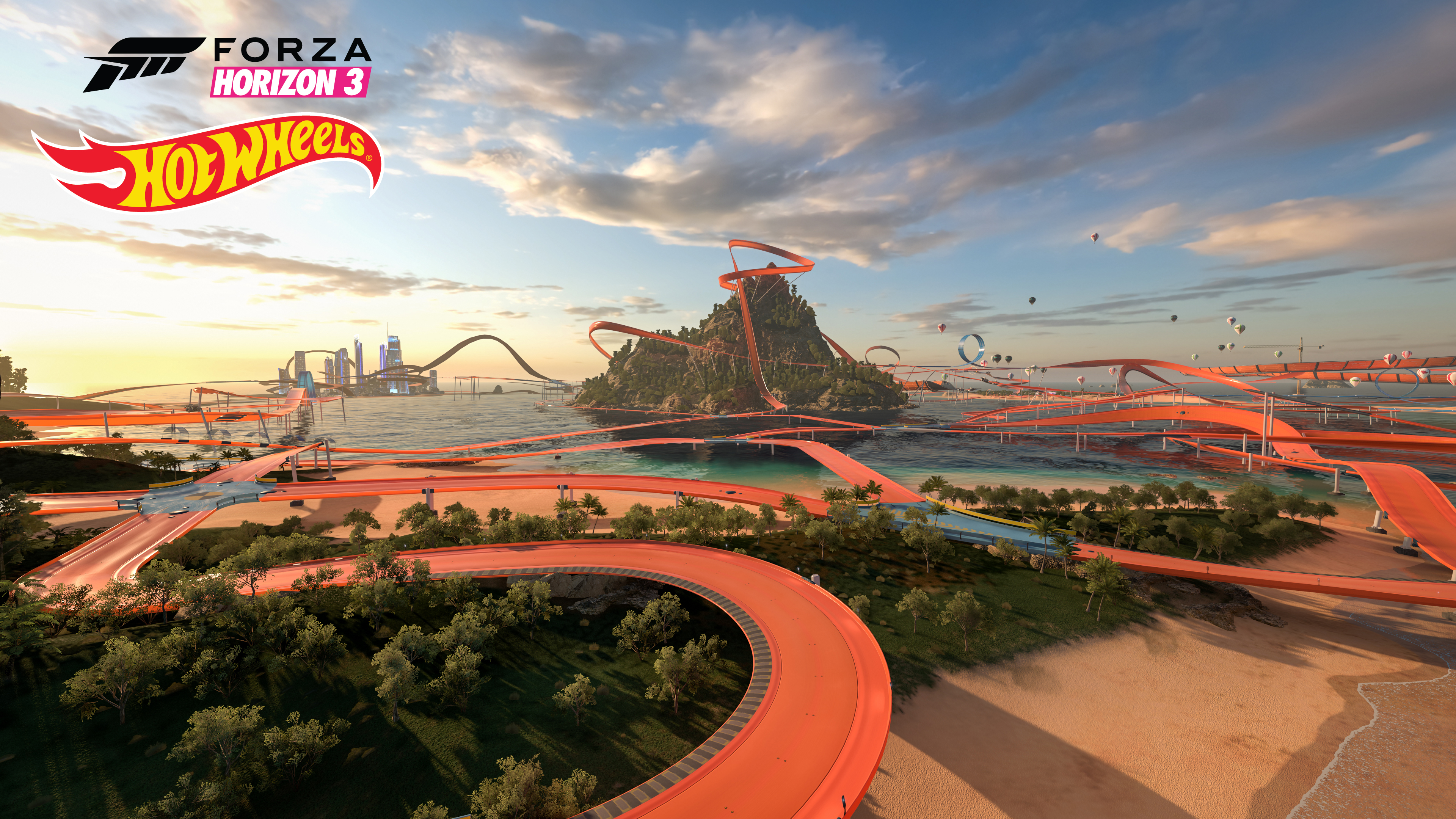 Forza Horizon 3 Video Games Hot Wheels Race Tracks Logo 3840x2160