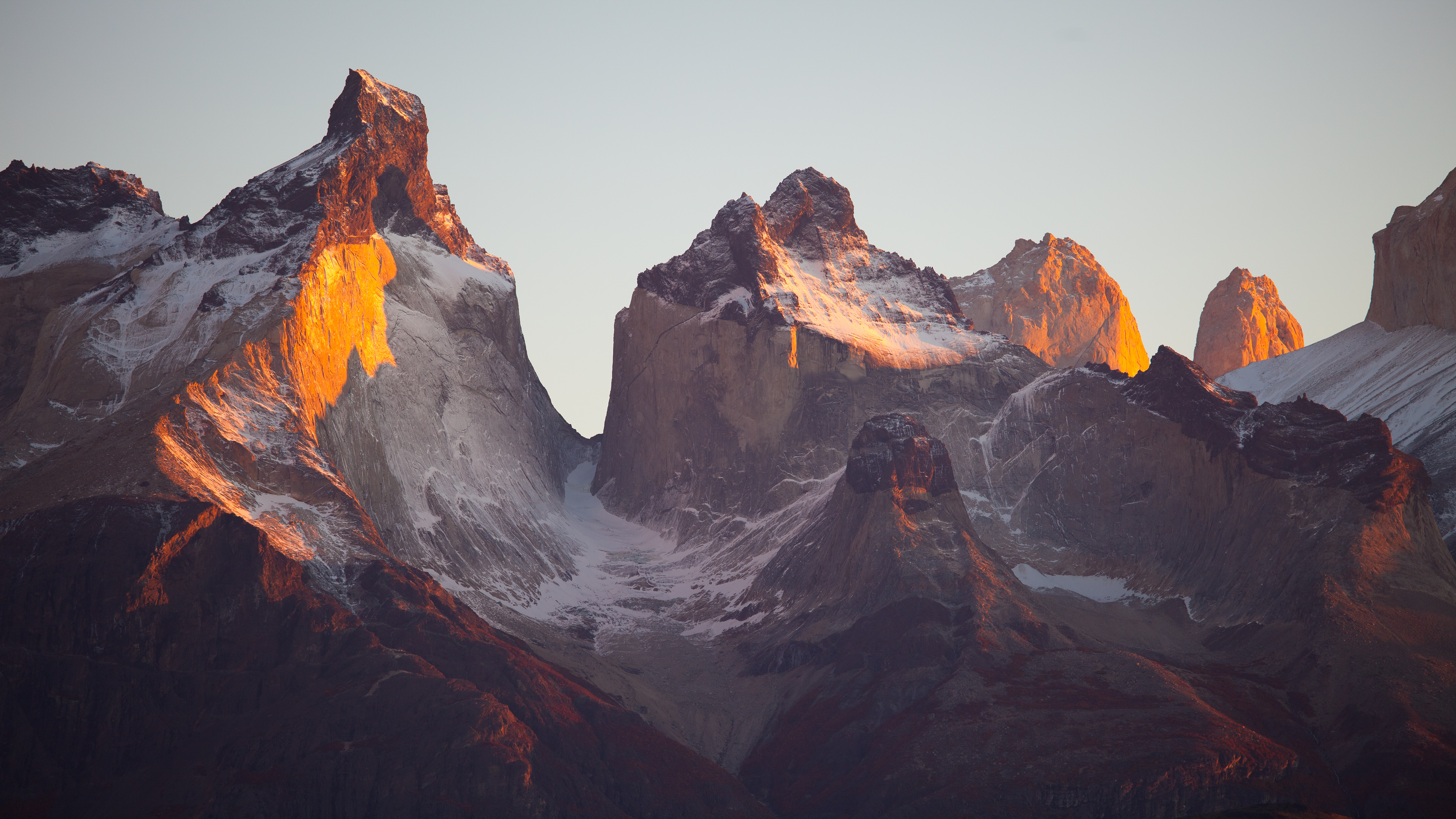 Torres Del Paine National Park Mountains Hills Landscape Nature Sunset 5120x2880
