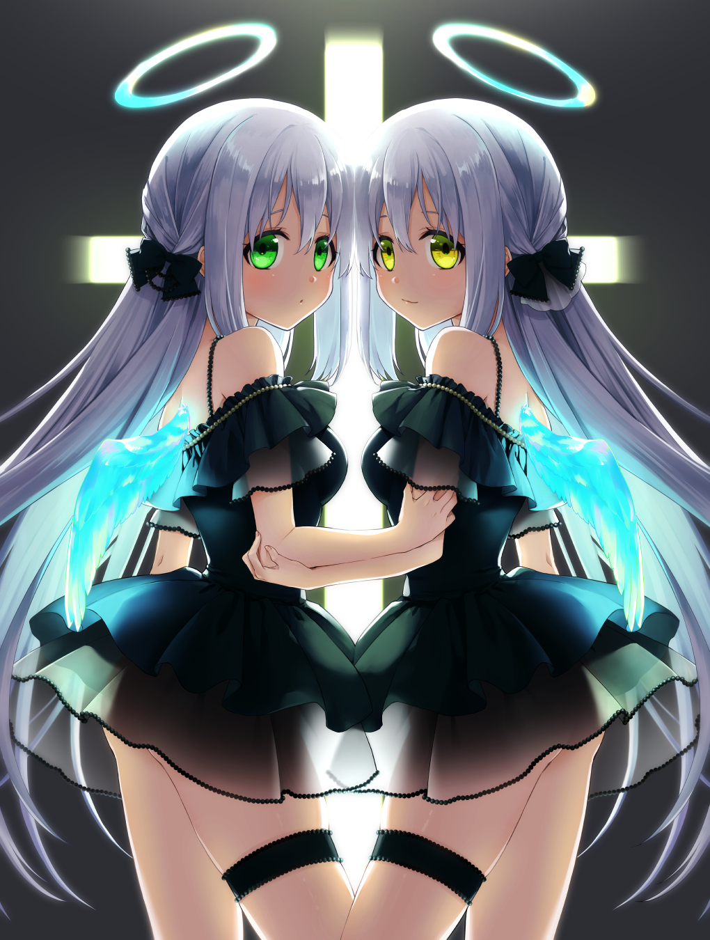 Anime Anime Girls Twins Original Characters Artwork Digital Art Fan Art 1020x1350