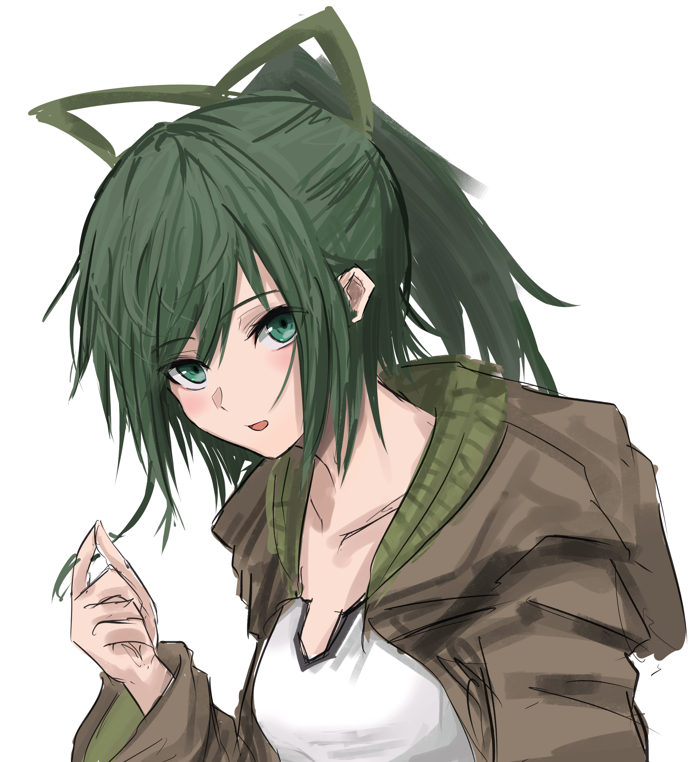 Anime Anime Girls Trading Card Games Yu Gi Oh Wynn The Wind Charmer  Ponytail Green Hair Solo Artwork Wallpaper - Resolution:2405x2623 -  ID:1330589 