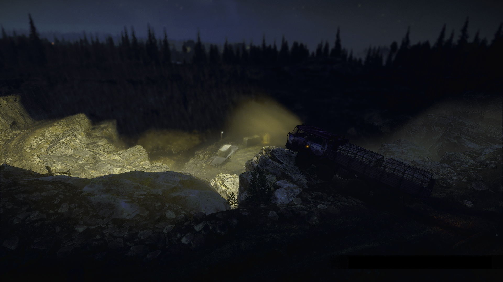 Truck Snowrunner Video Games PC Gaming Screen Shot Dark Vehicle 1920x1080