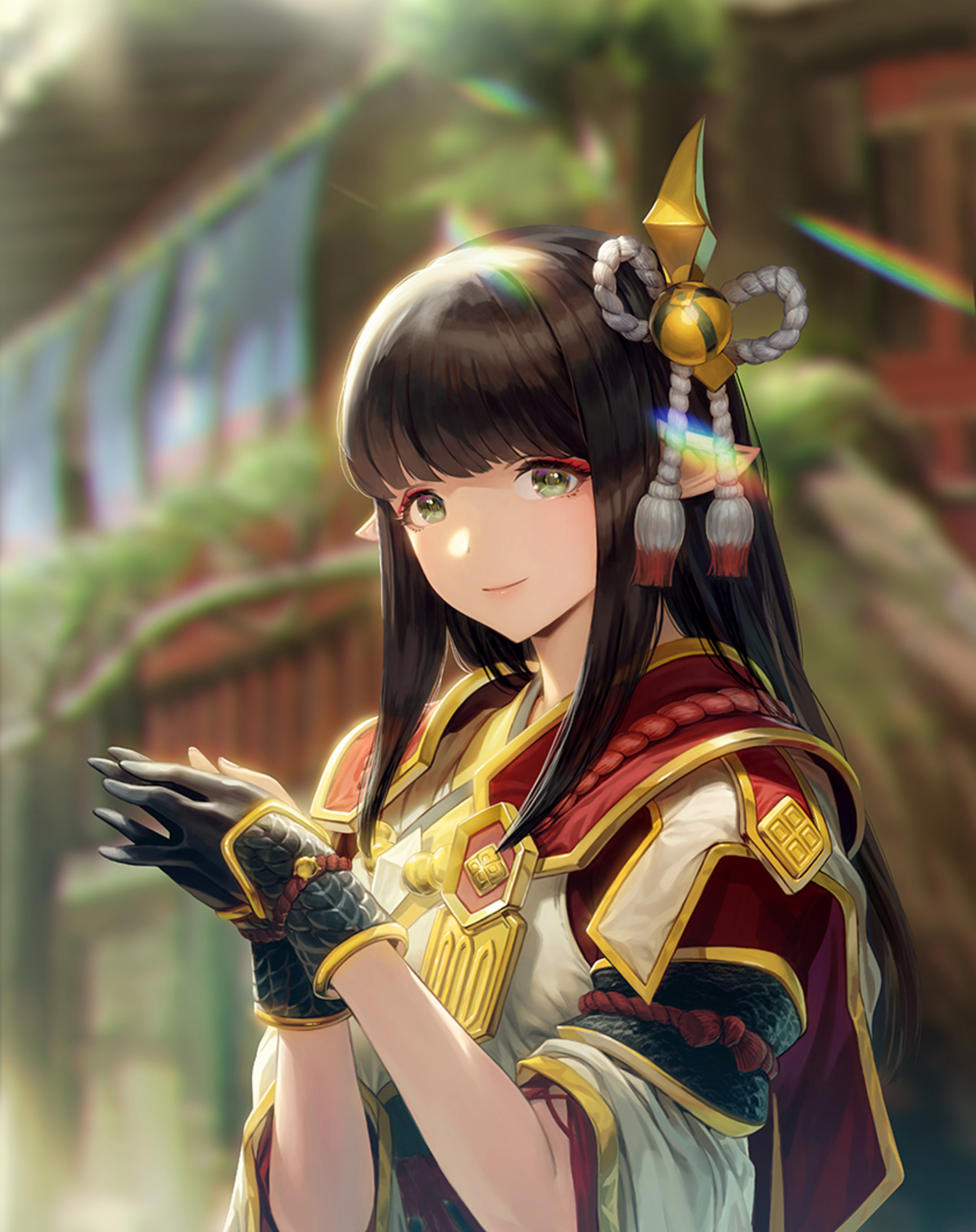 Anime Anime Girls Monster Hunter Monster Hunter Rise Hinoa Long Hair Brunette Japanese Clothes Point 1680x2120